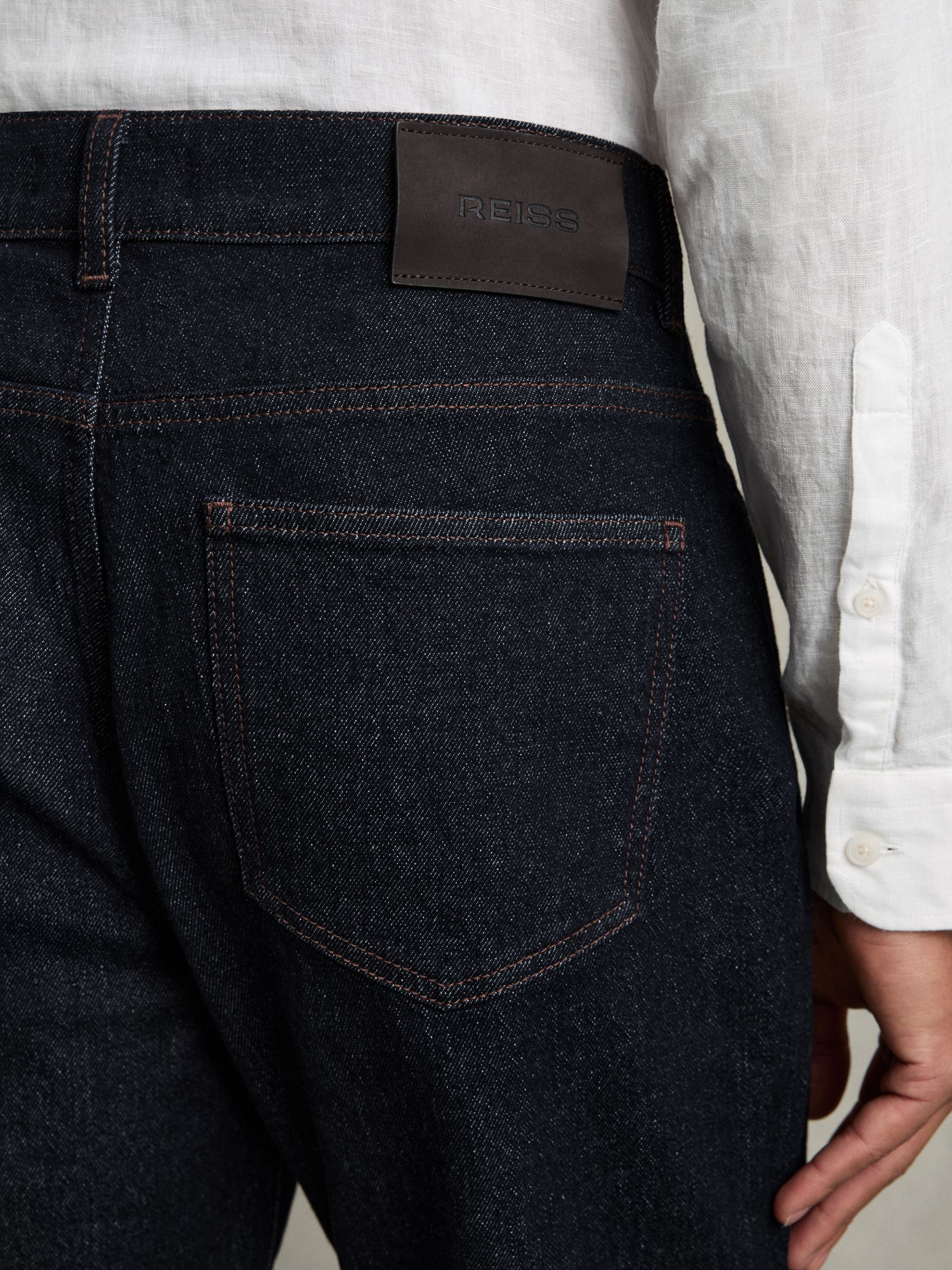Straight-Leg Jeans in Raw Indigo - Image 6 of 7