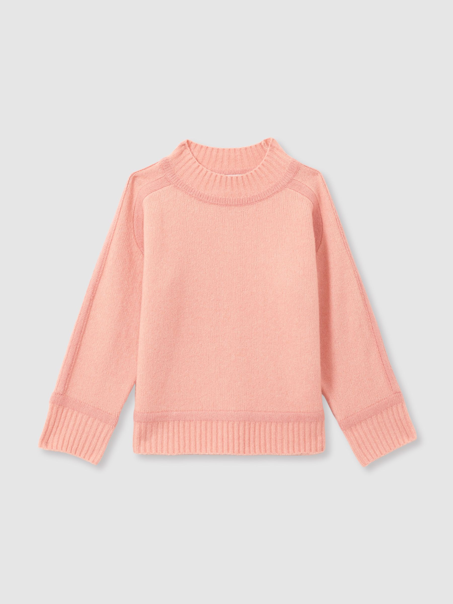 9-13 yrs Contrast Jumper with Wool in Pink - Image 2 of 4