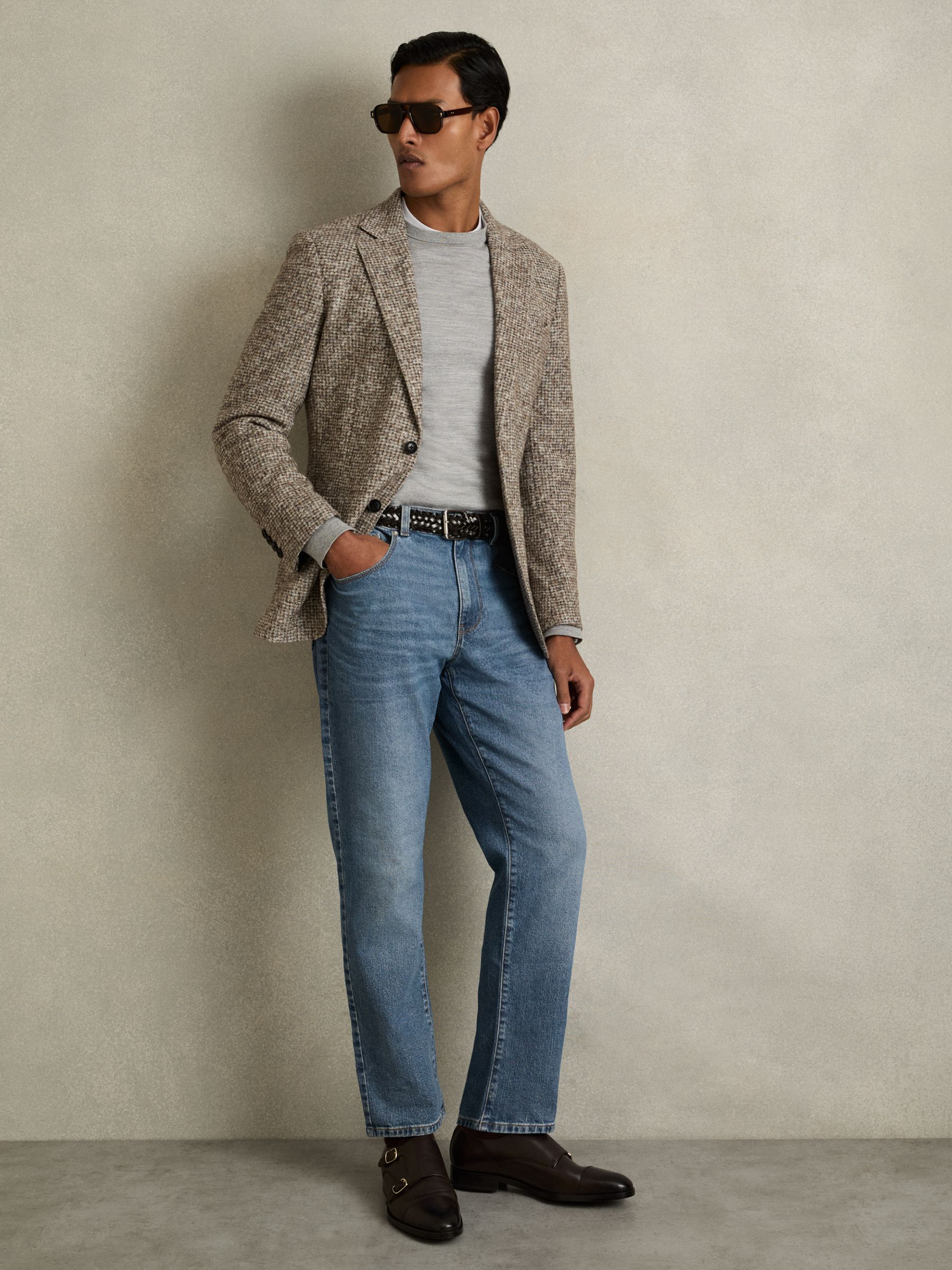 Straight-Leg Jeans in Mid Blue Wash - Image 3 of 6