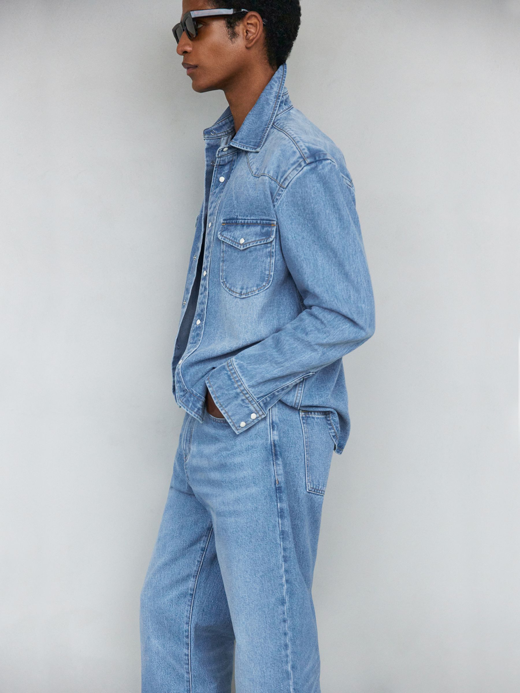 Straight-Leg Jeans in Mid Blue Wash - image 5