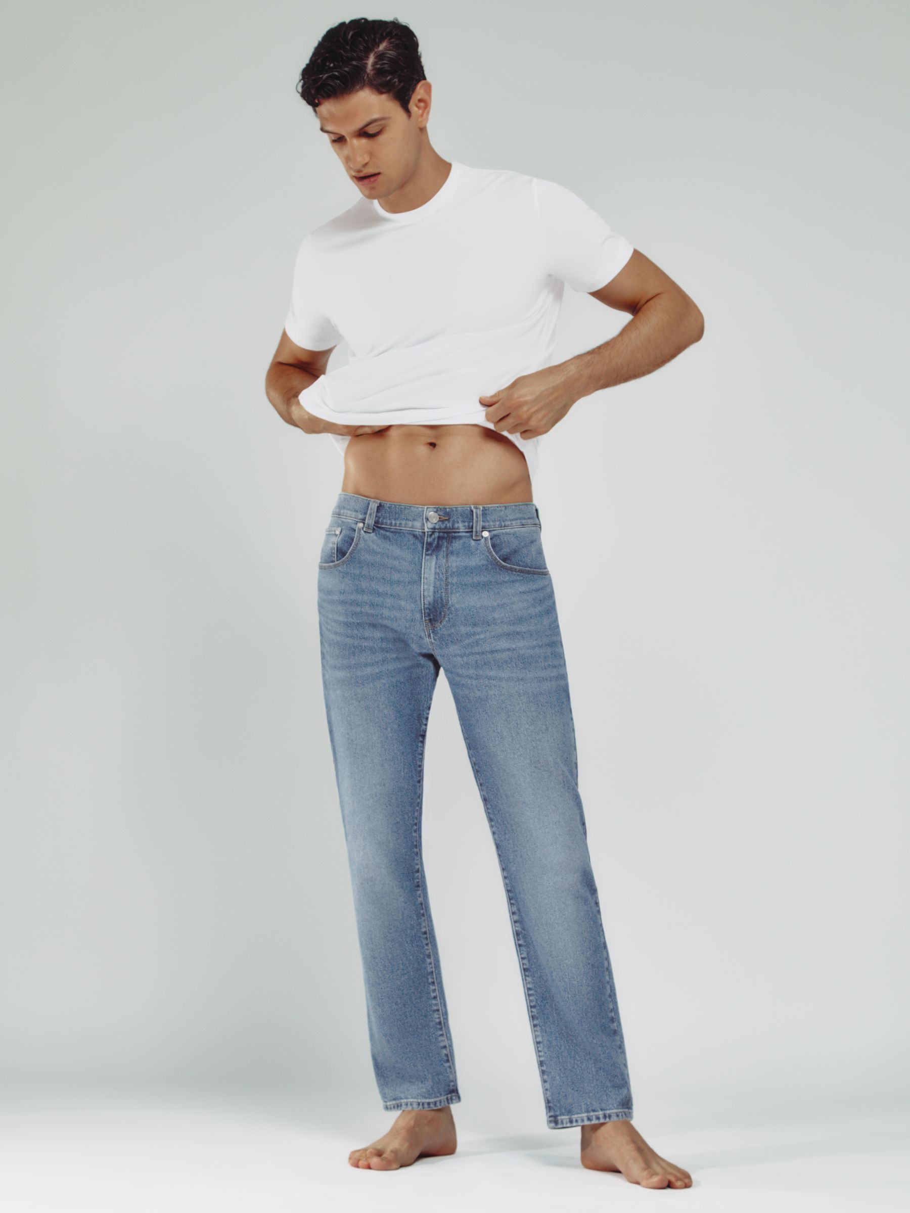 Straight-Leg Jeans in Mid Blue Wash - image 3