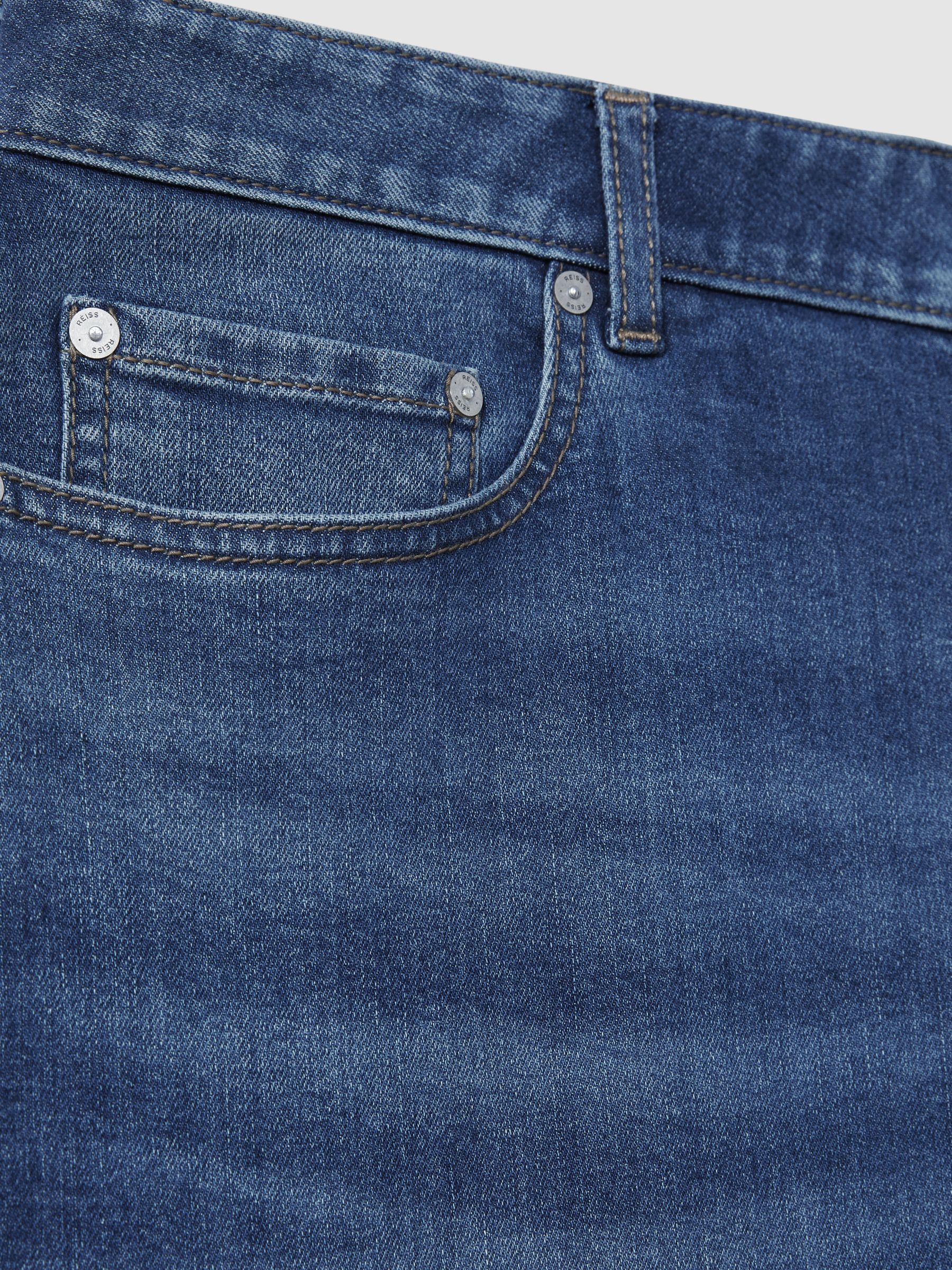 Tapered Slim-Fit Jeans in Mid Blue Wash - Image 6 of 6