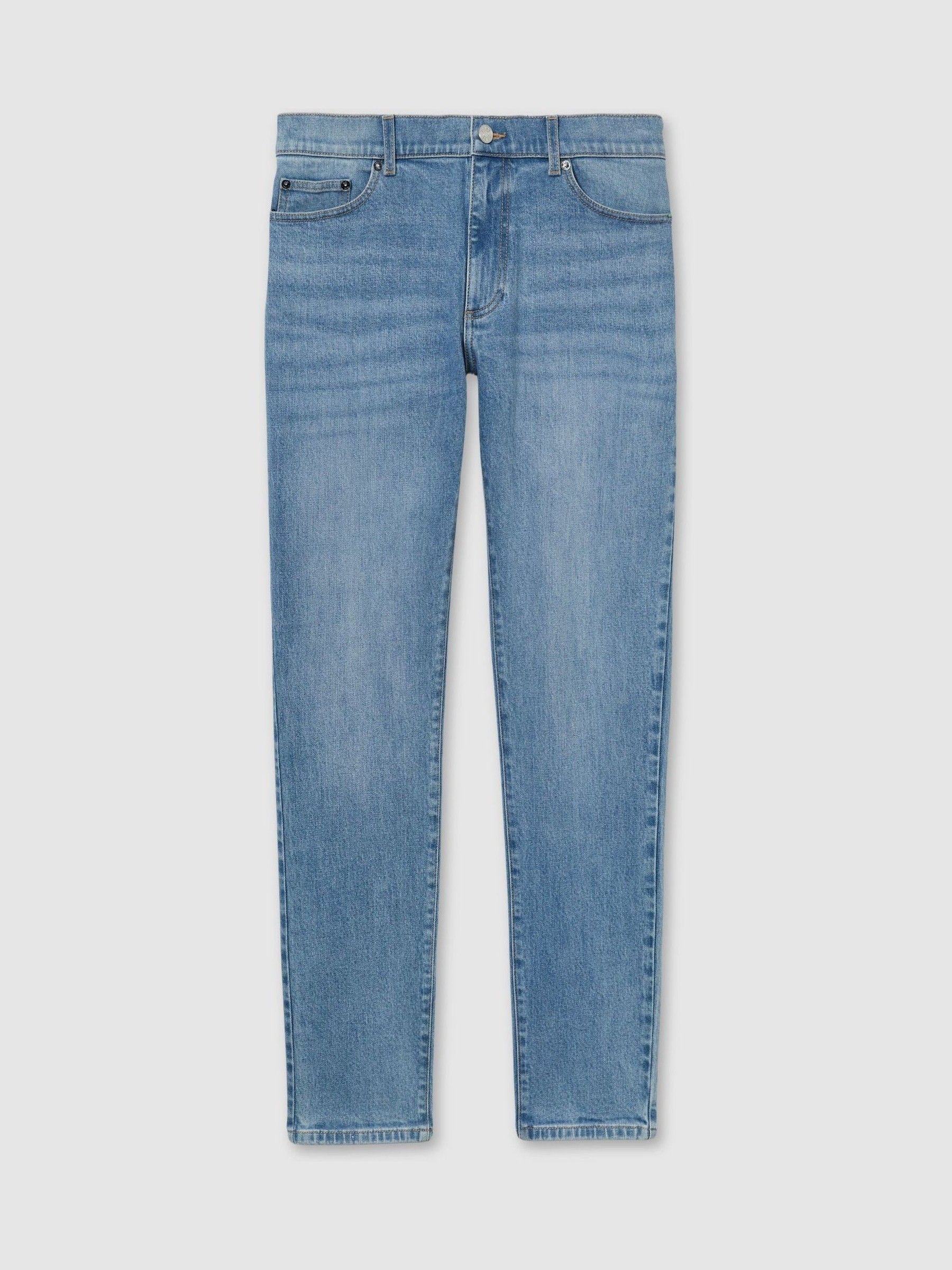Cotton-Stretch Slim-Fit Jeans in Light Blue Wash - Image 2 of 6
