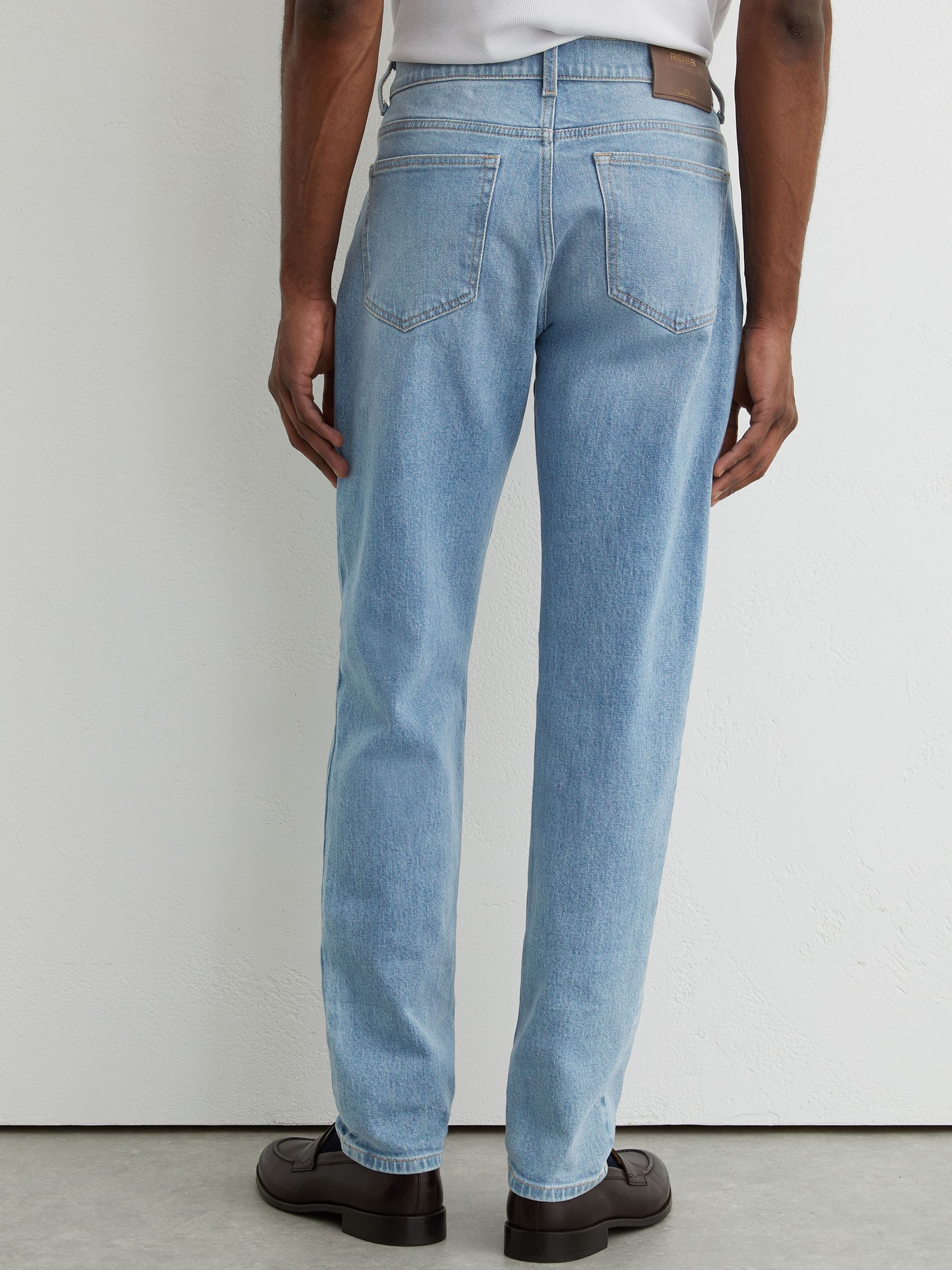 Cotton-Stretch Slim-Fit Jeans in Light Blue Wash - image 4