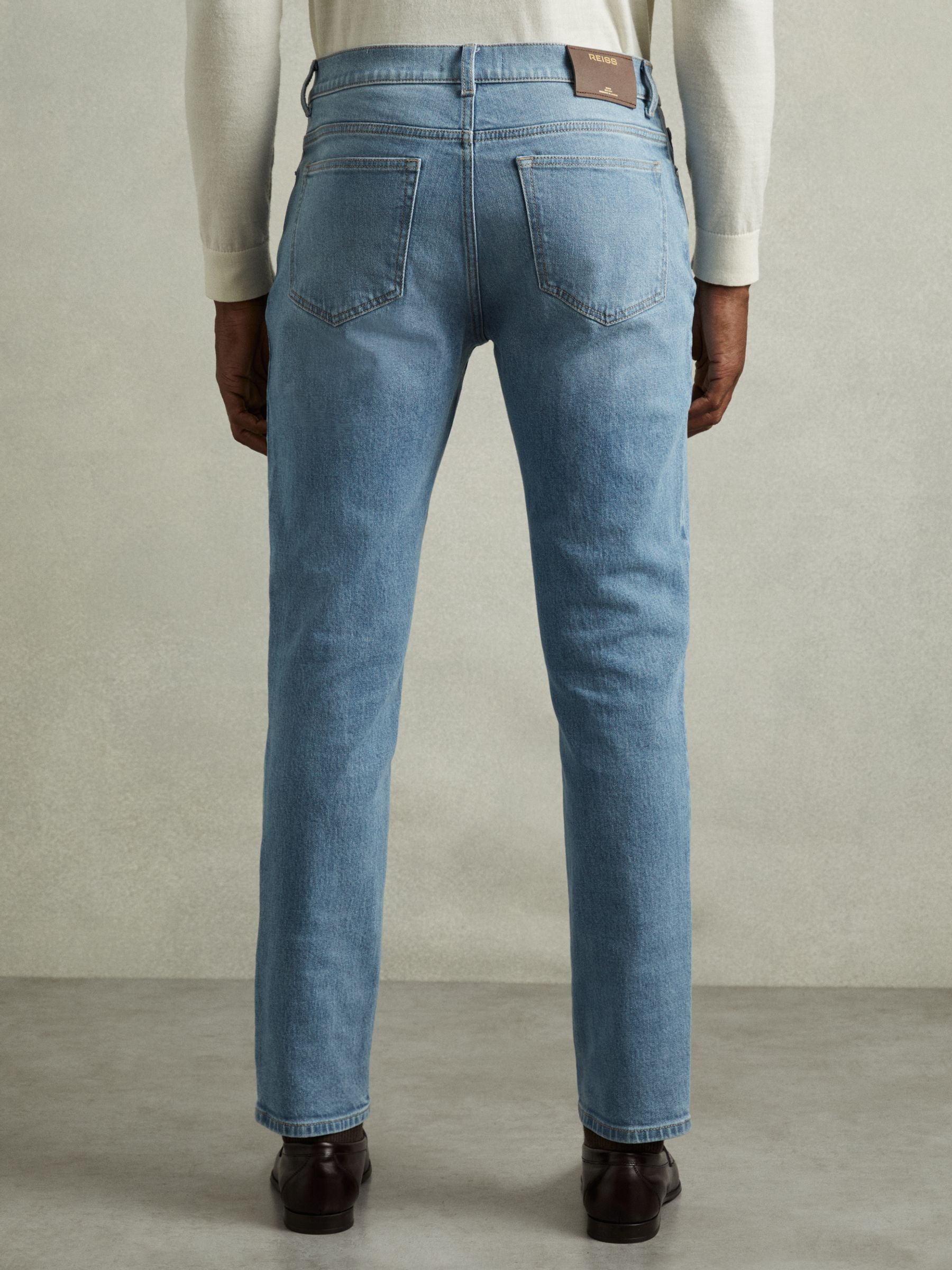Cotton-Stretch Slim-Fit Jeans in Light Blue Wash - Image 6 of 6