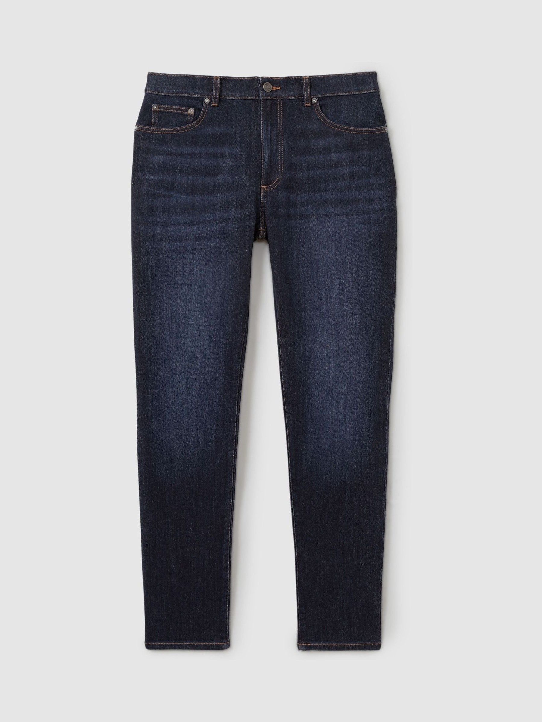 Cotton-Stretch Slim-Fit Jeans in Indigo Blue Wash - Image 2 of 6