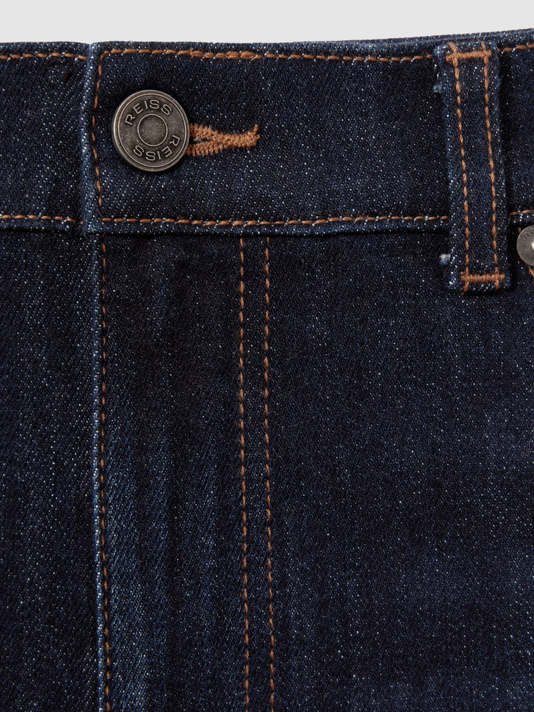 Cotton-Stretch Slim-Fit Jeans in Indigo Blue Wash - image 3