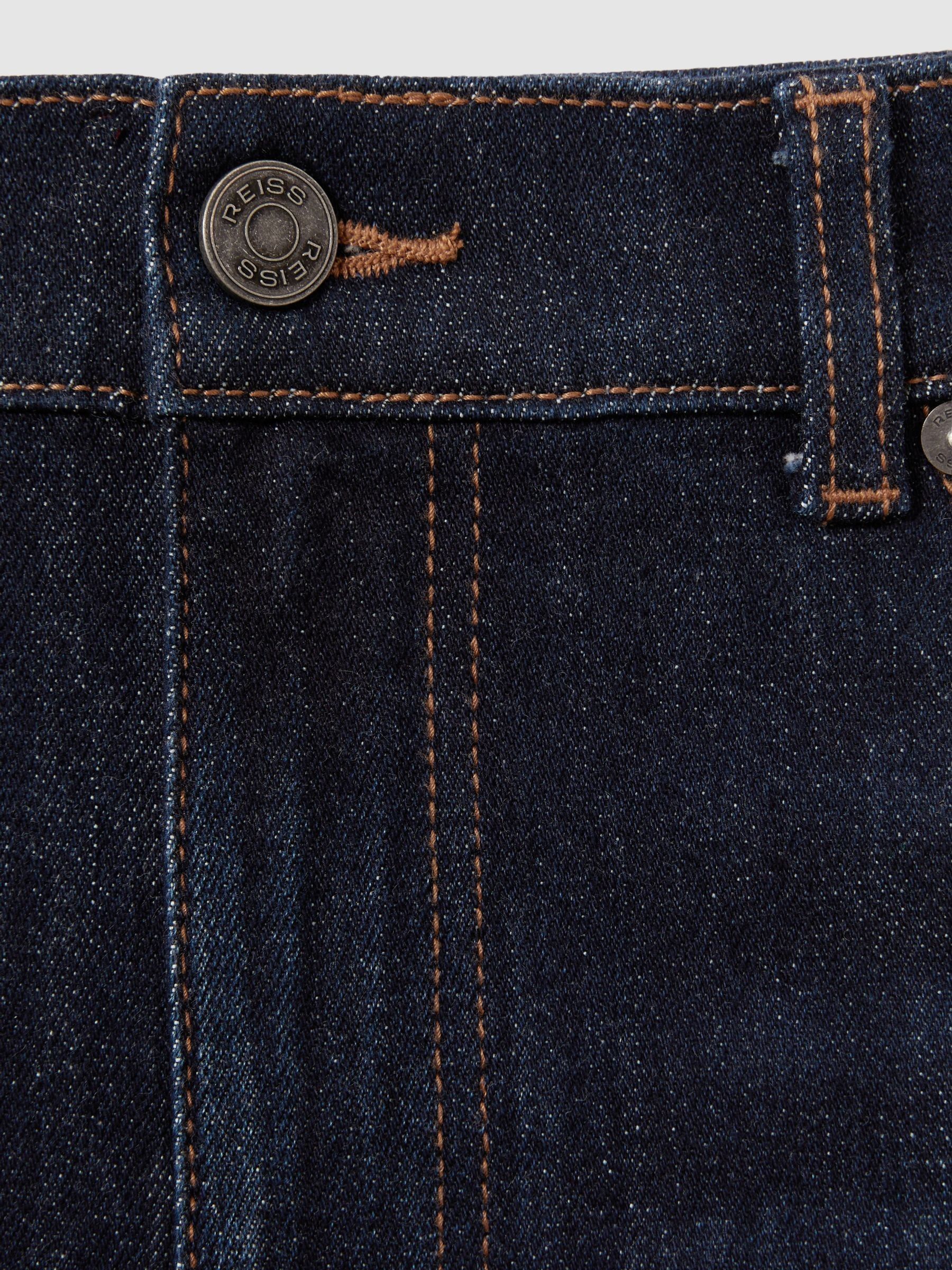 Cotton-Stretch Slim-Fit Jeans in Indigo Blue Wash - Image 6 of 6