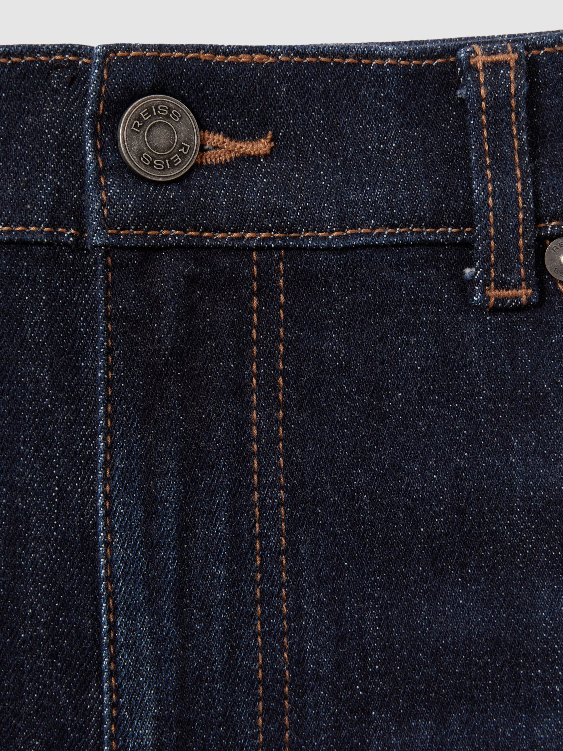Cotton-Stretch Slim-Fit Jeans in Indigo Blue Wash - image 4