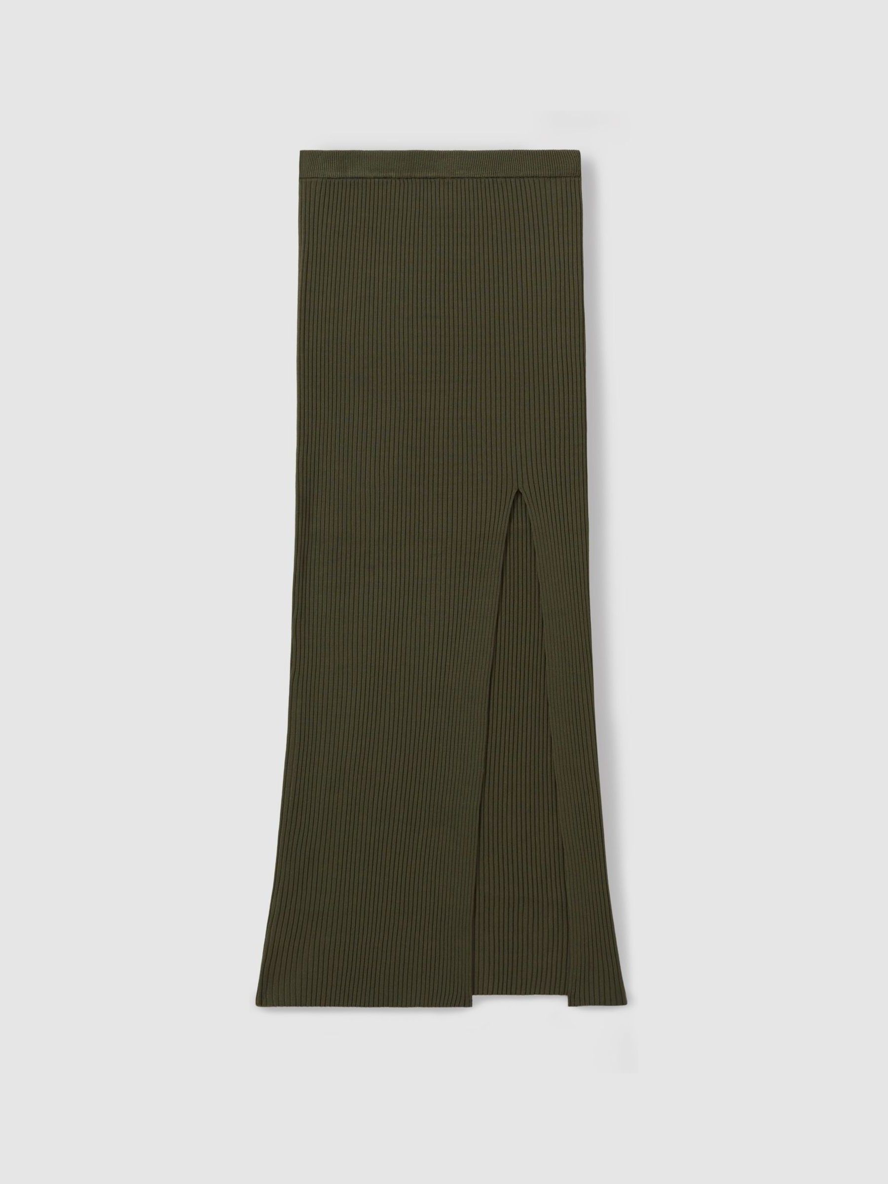 Good American Ribbed Midi Skirt in Black - Image 2 of 5