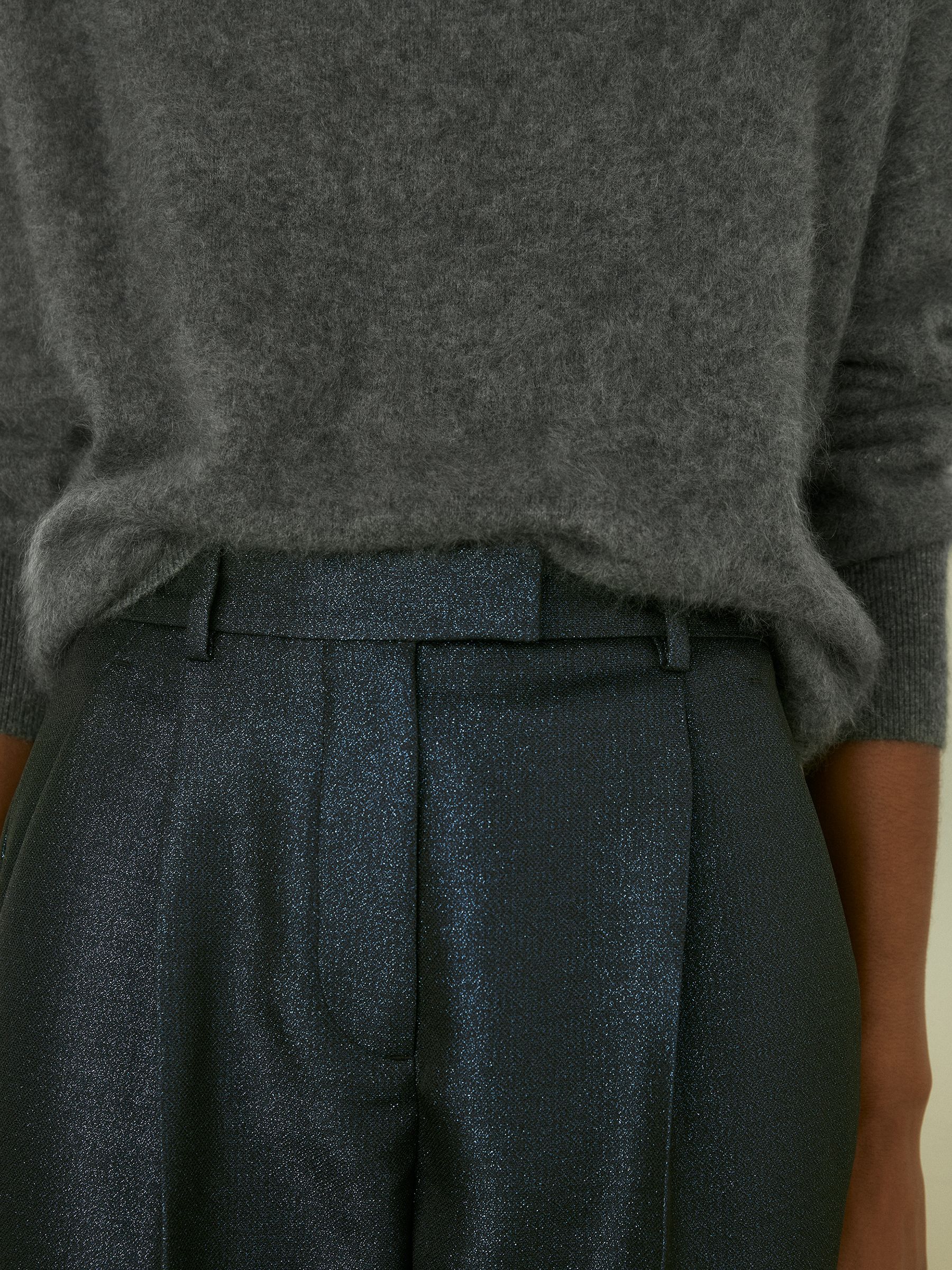 Sparkle Tapered Trousers in Navy - Image 4 of 6