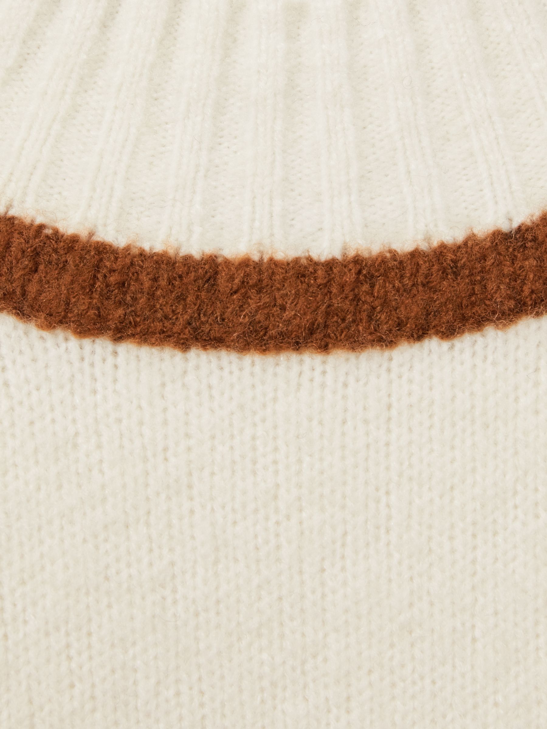 4-9 yrs Contrast Jumper with Wool in Ivory - Image 4 of 4