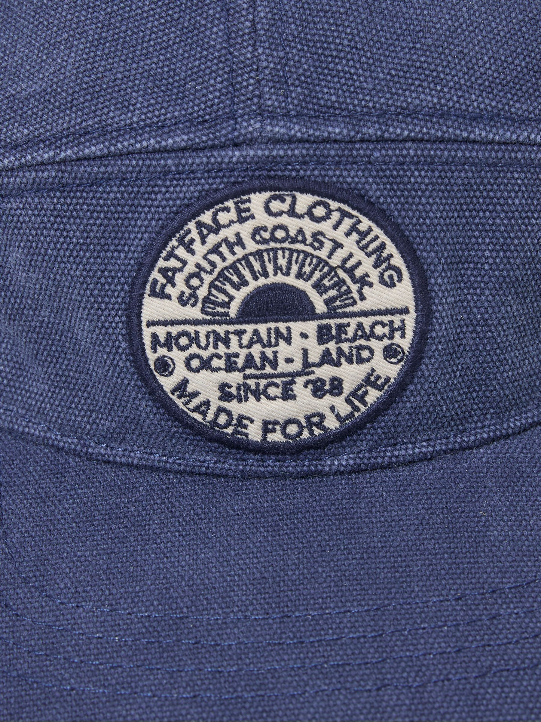 Blue 100% Cotton 5 Panel Patch Cap - Image 2 of 2