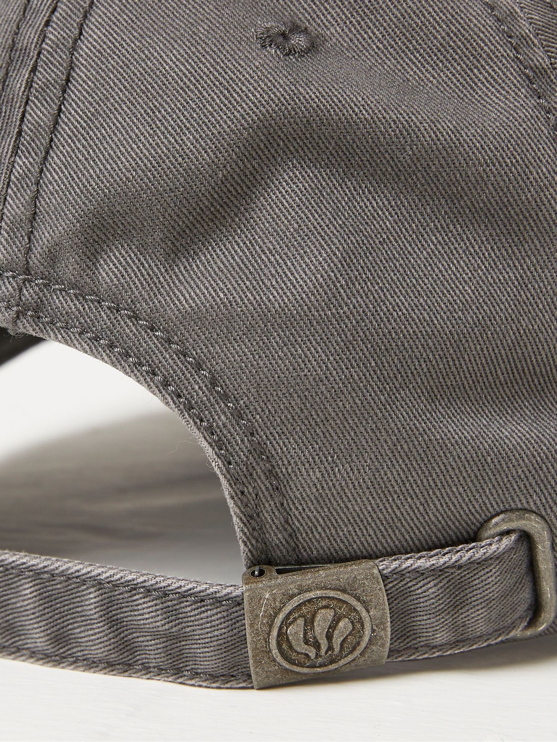 Grey 100% Cotton Twill Baseball Cap - Image 2 of 2