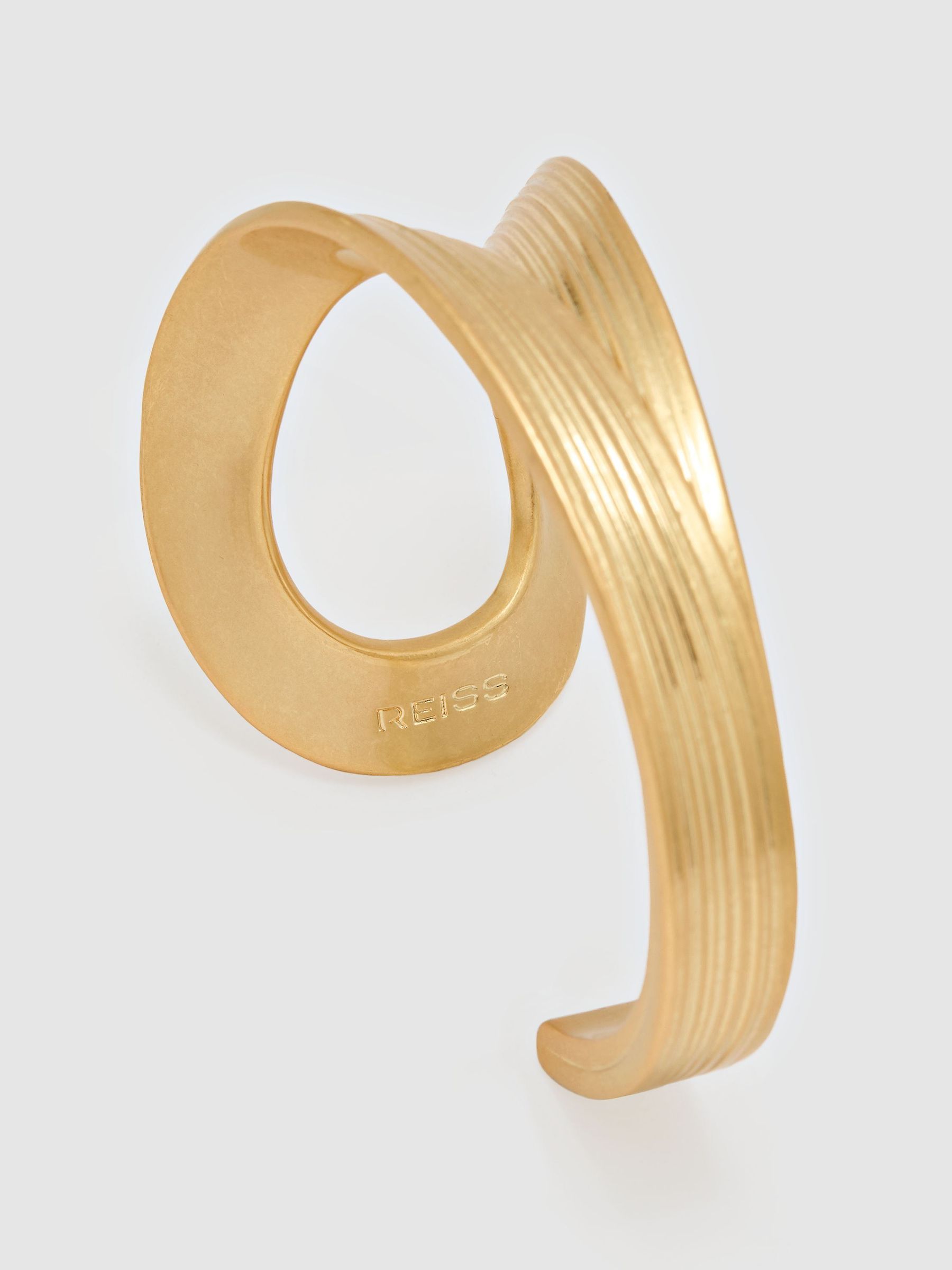 Brushed Twist Cuff in Gold Tone - Image 2 of 2