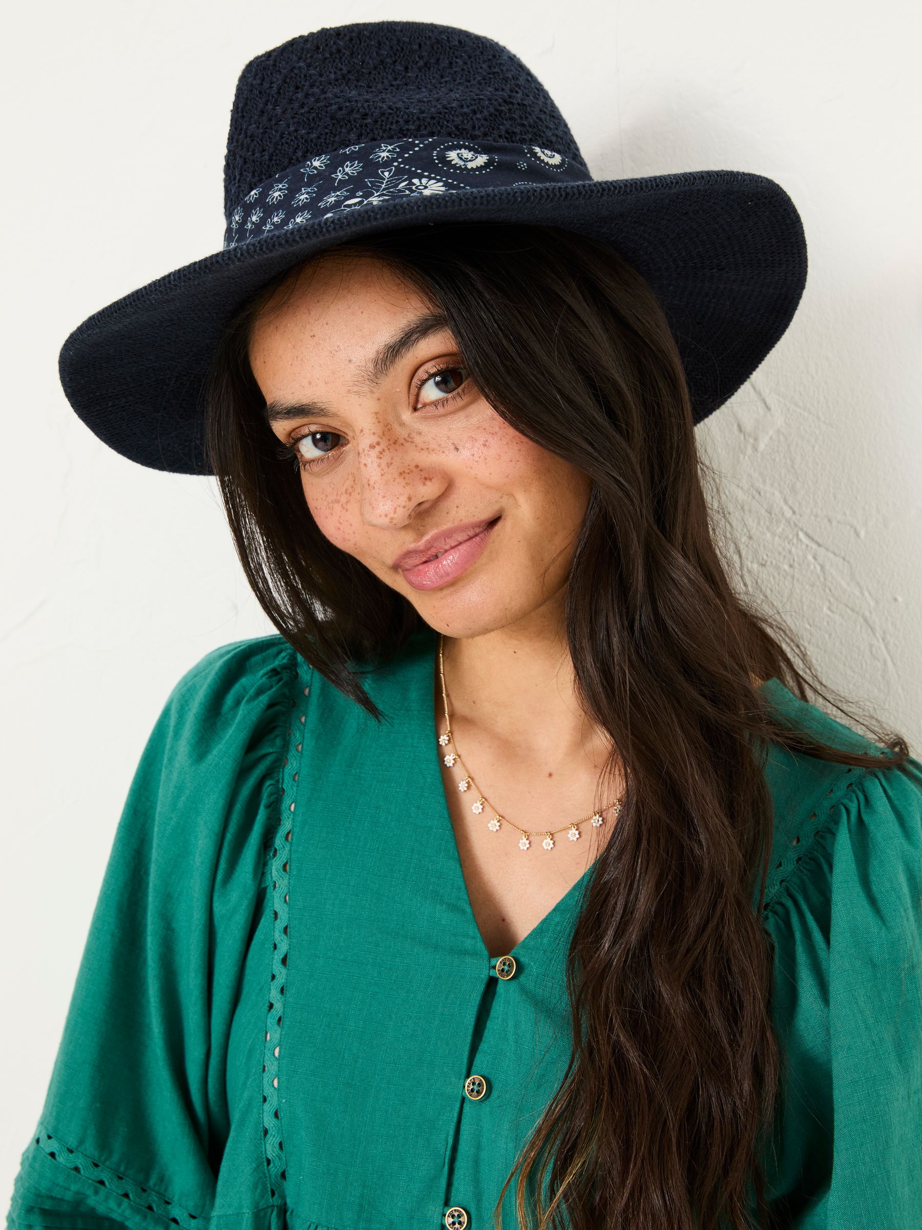 Navy Fedora Hat - Image 1 of 3