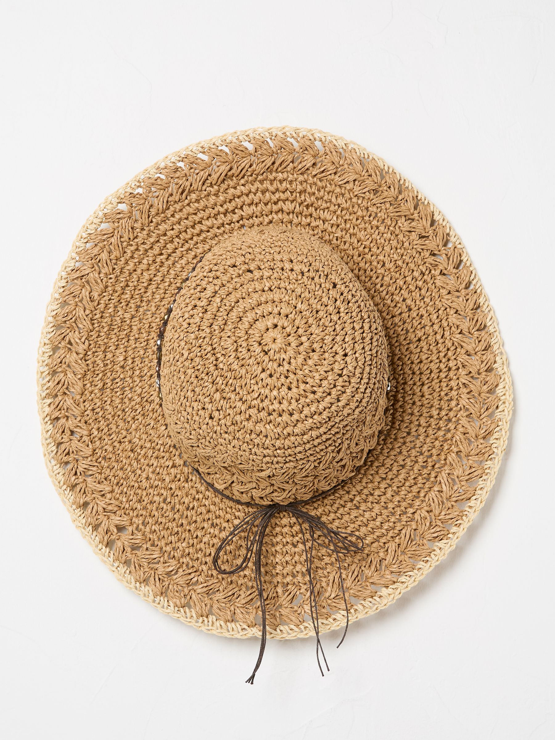 Natural Crochet Straw Hat - Image 4 of 4