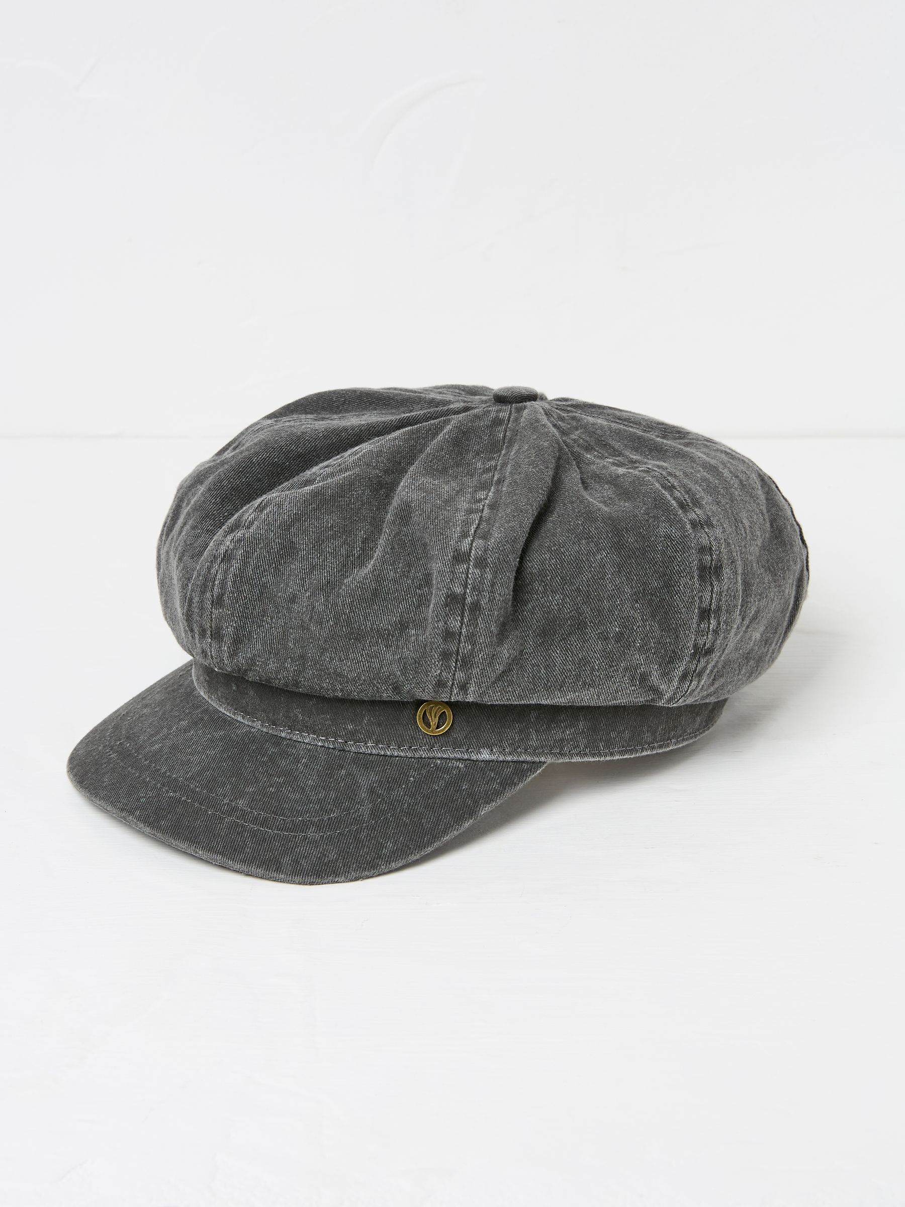 Washed Black Baker Boy Hat - Image 2 of 3