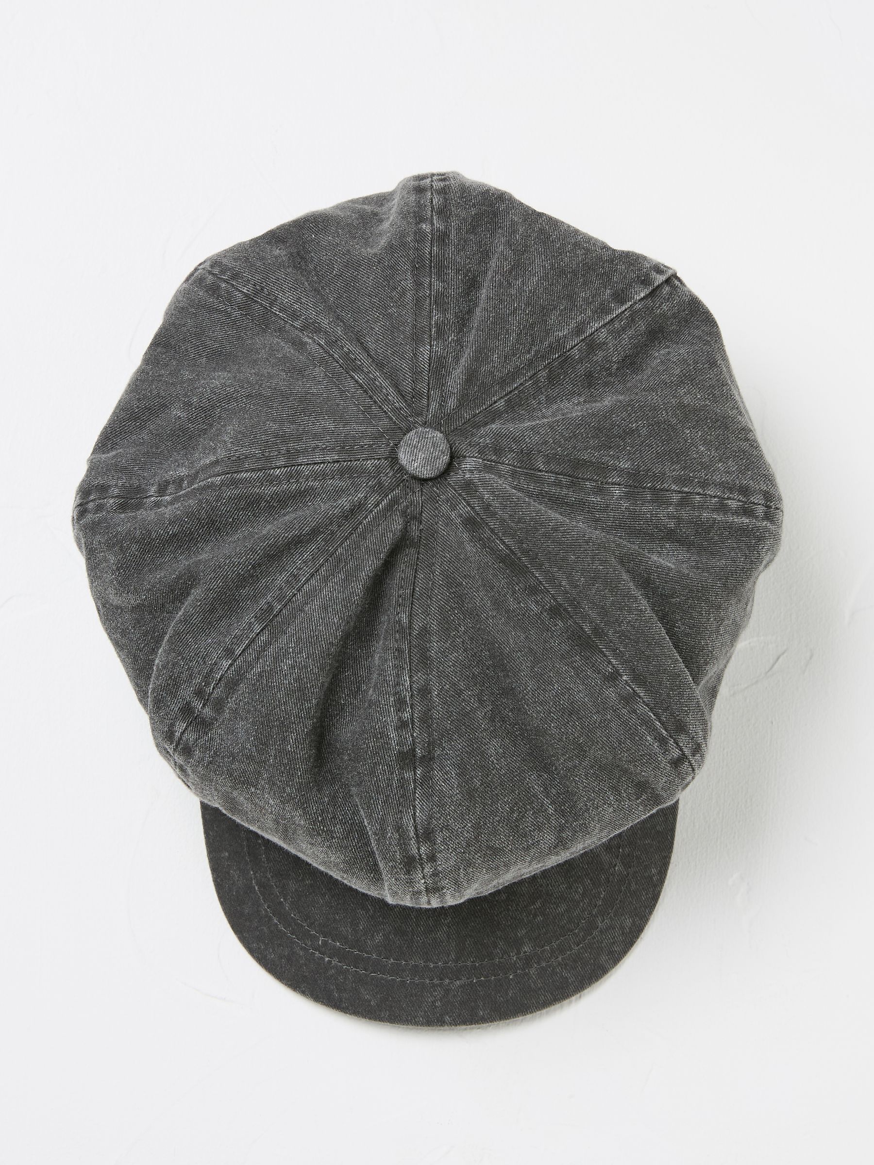 Washed Black Baker Boy Hat - Image 3 of 3