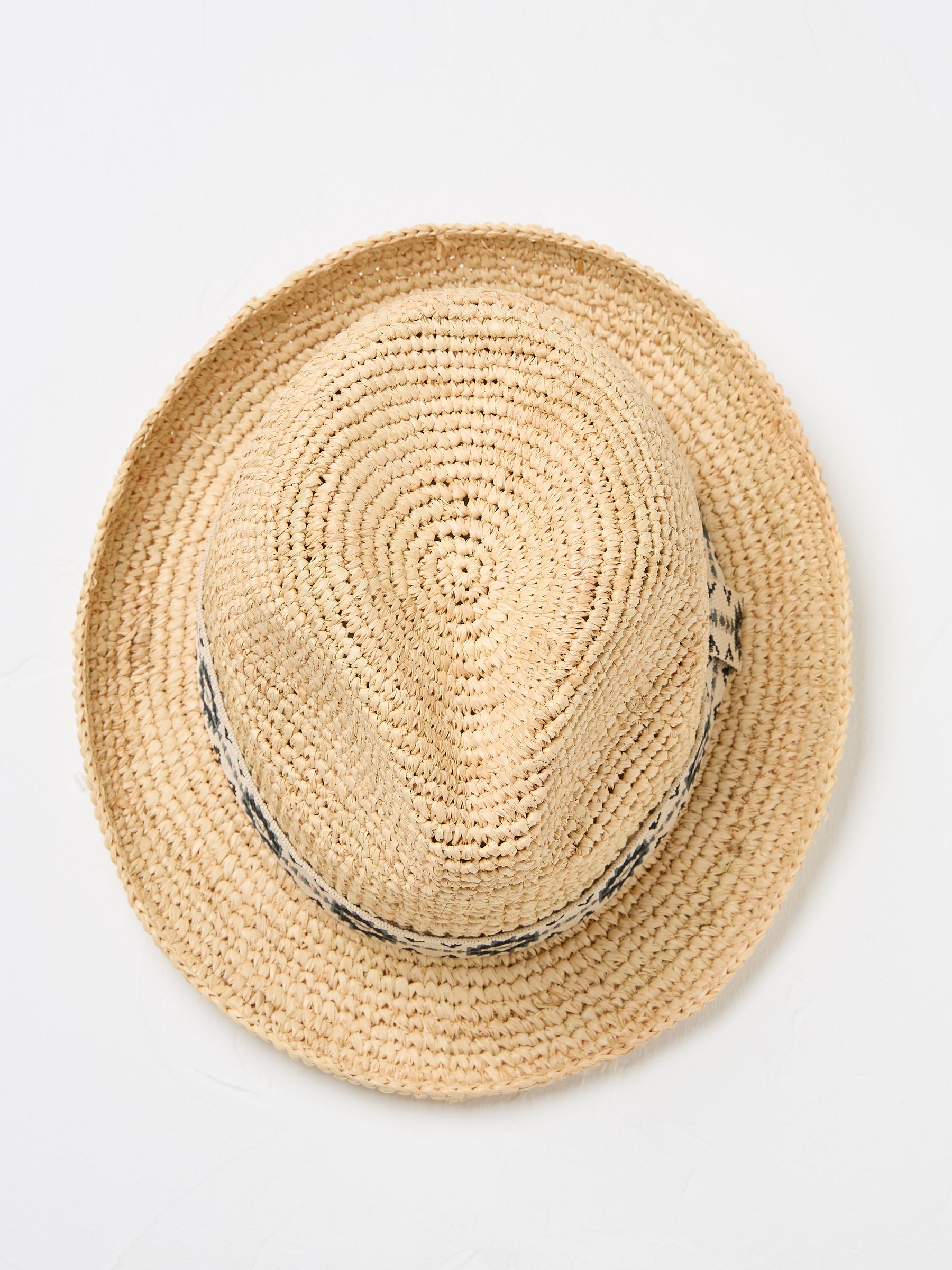 Natural Straw Trilby Hat - Image 2 of 2