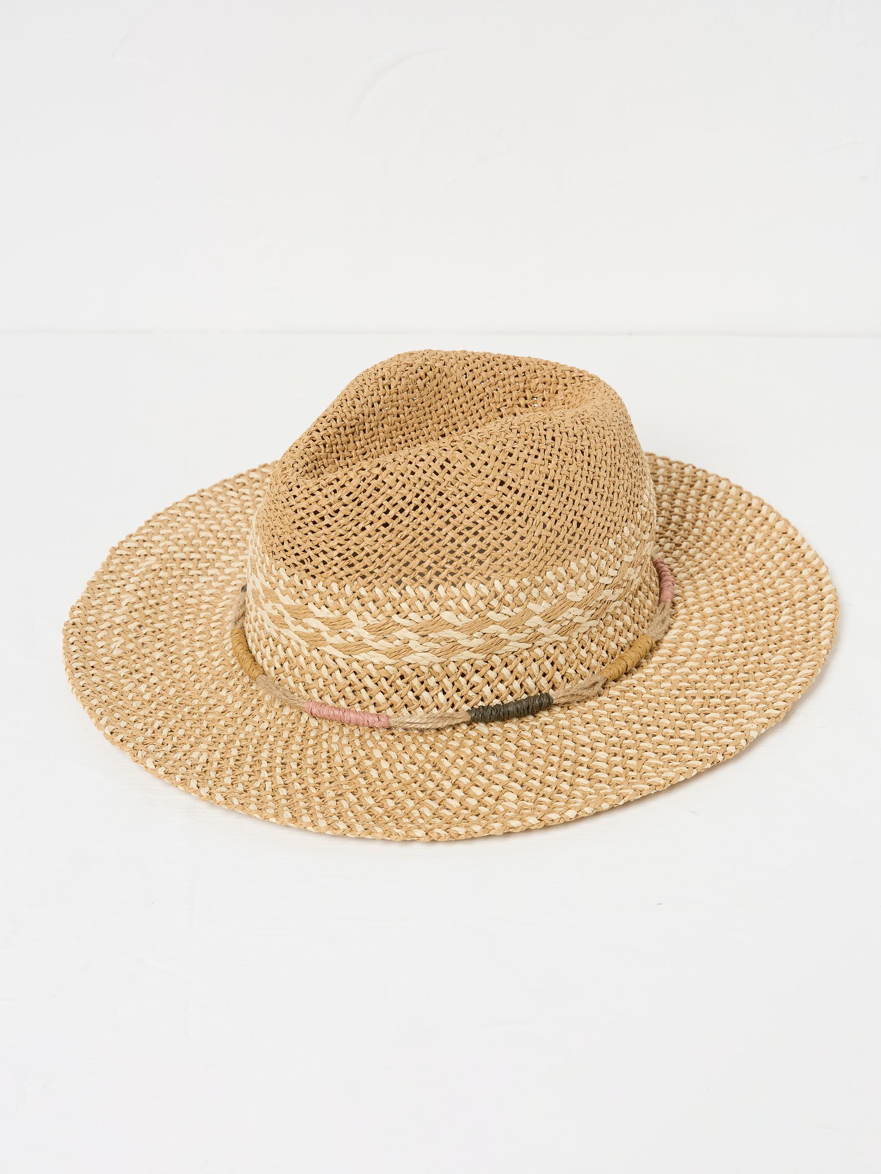 Natural Straw Fedora Hat - Image 3 of 4