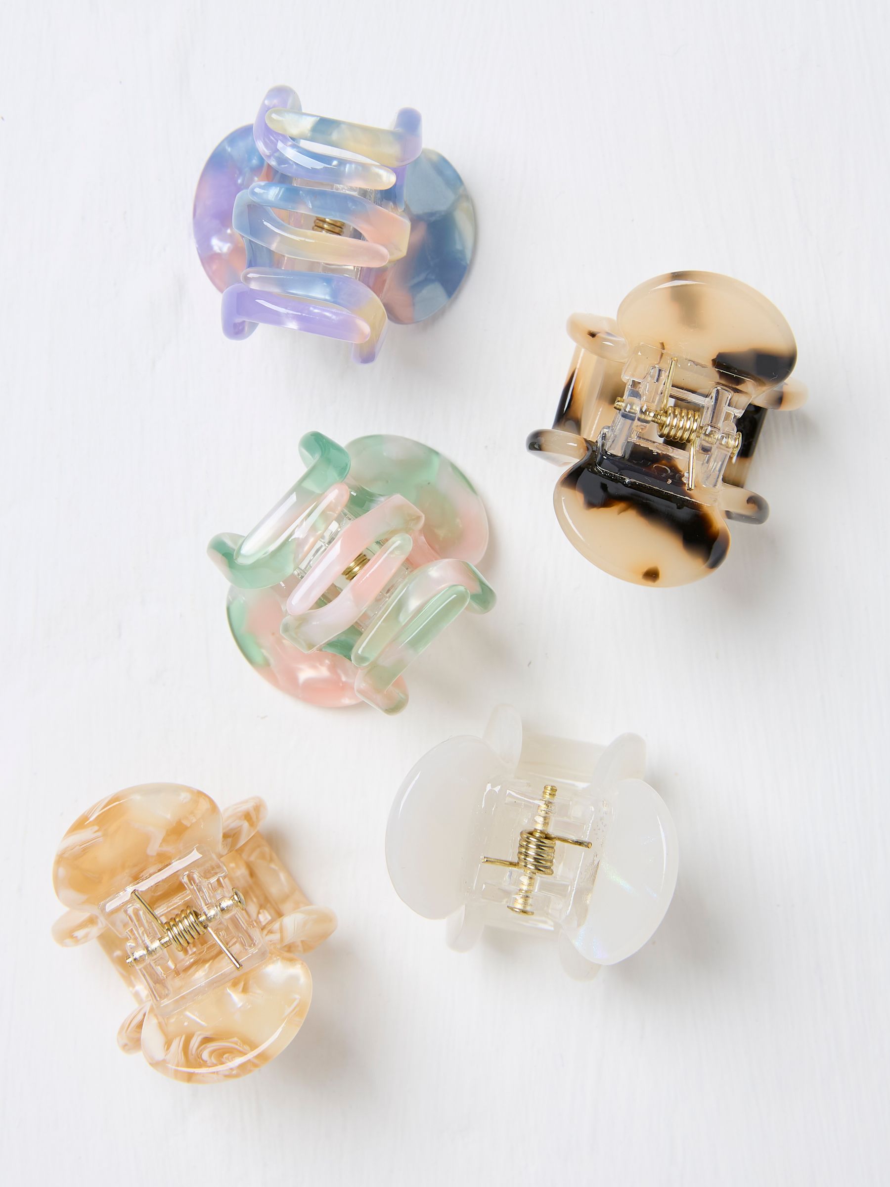Multi Mini Hair Clips 5 Pack - Image 2 of 2