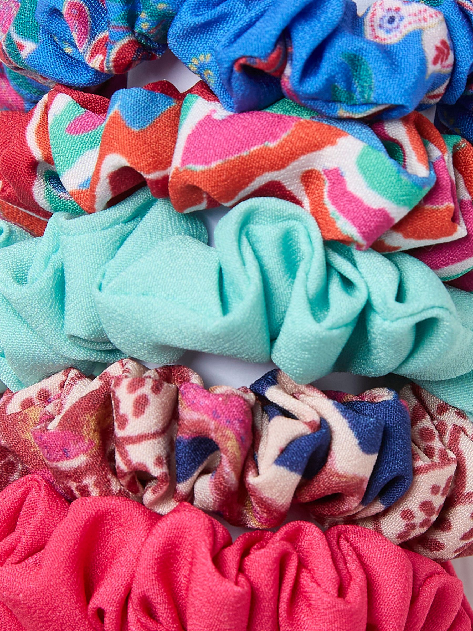 Multi Utopia Print Scrunchies 5 Pack - Image 2 of 2