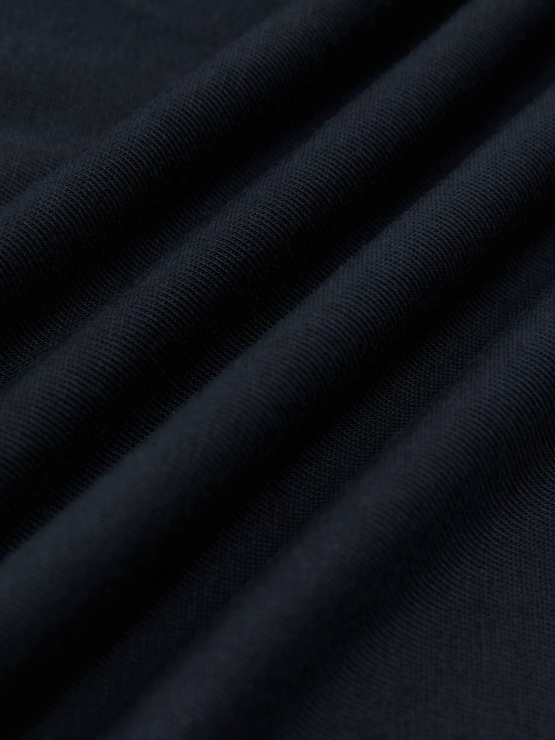 Cotton Off-Shoulder T-Shirt in Navy - Image 5 of 5