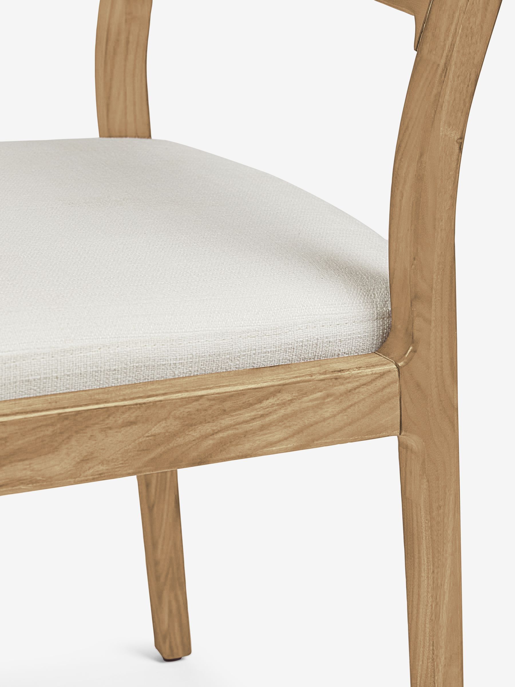 Jasper Conran London Set of 2 Oak Frame Natural Belgrave Dining Chairs - Image 6 of 7