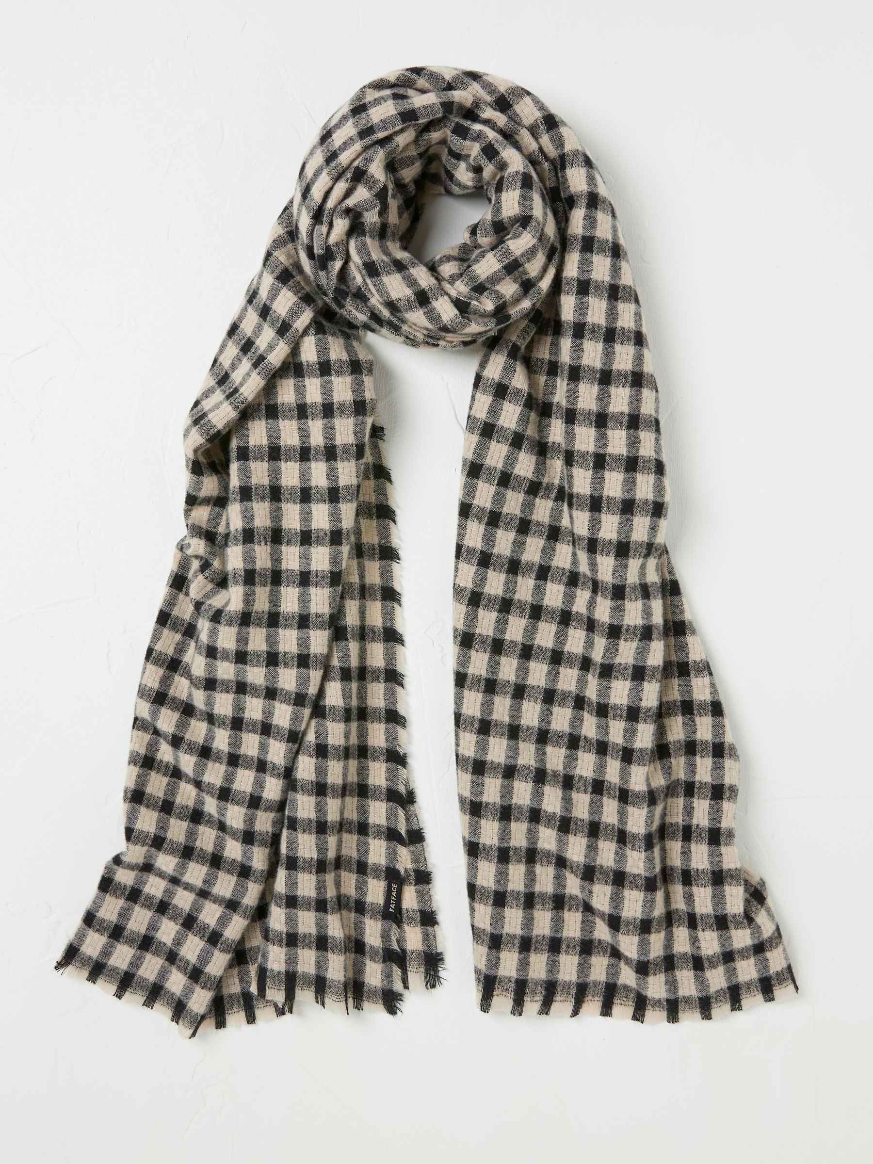 Black Gingham Scarf - Image 1 of 2
