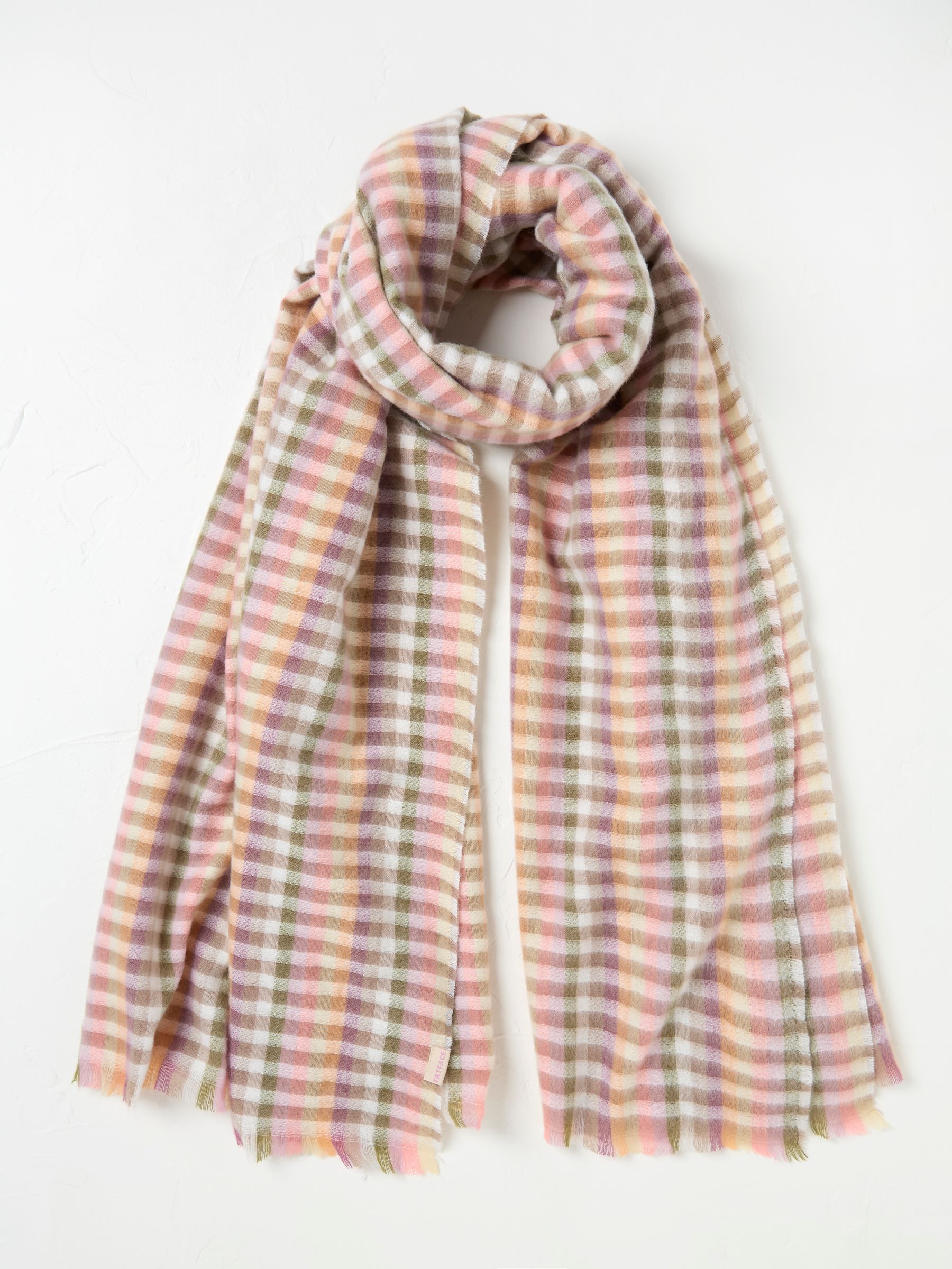 Multi Bea Gingham Scarf - Image 3 of 4