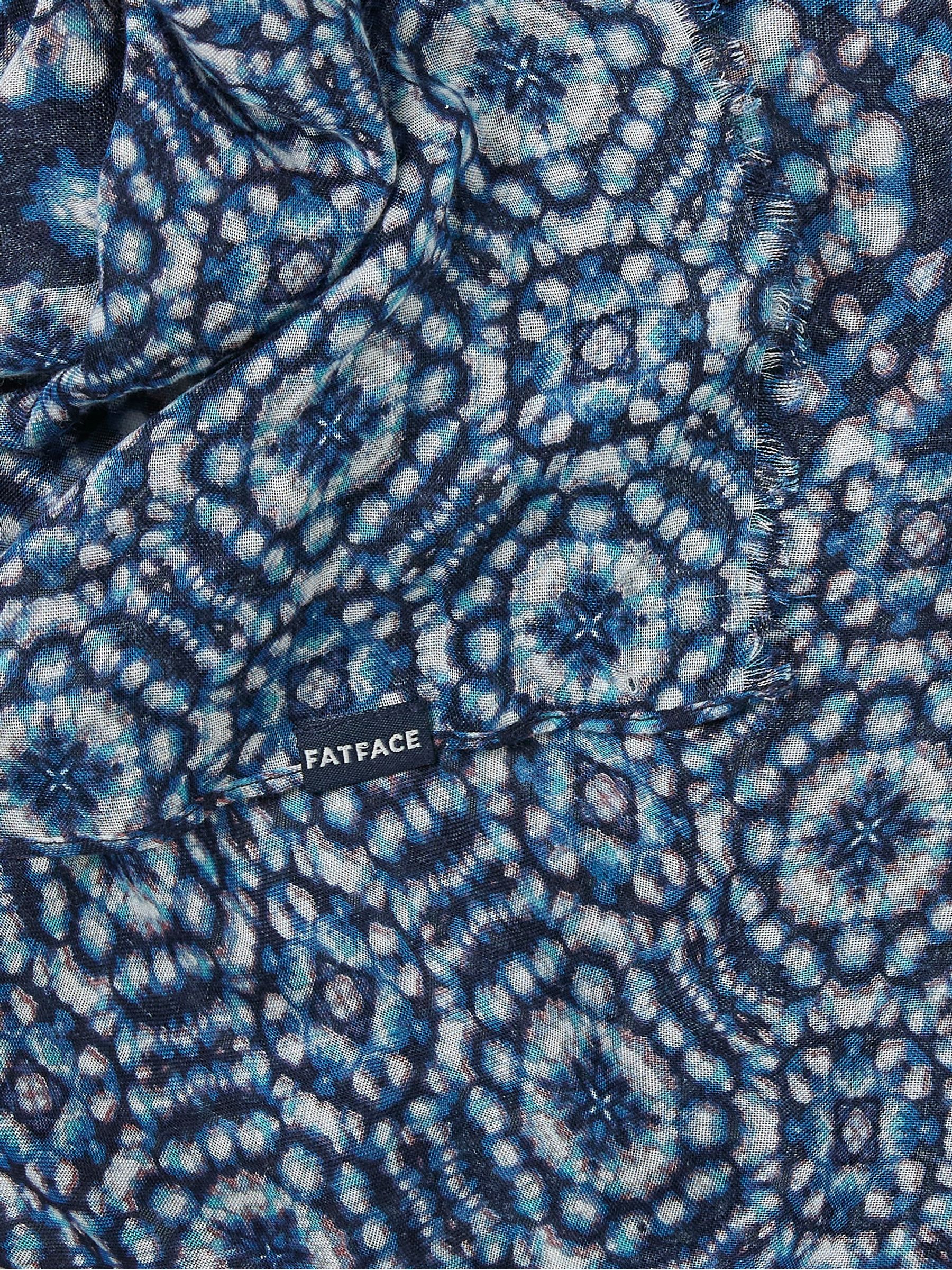 Navy Geometric Printed Lightweight Scarf - Image 2 of 2