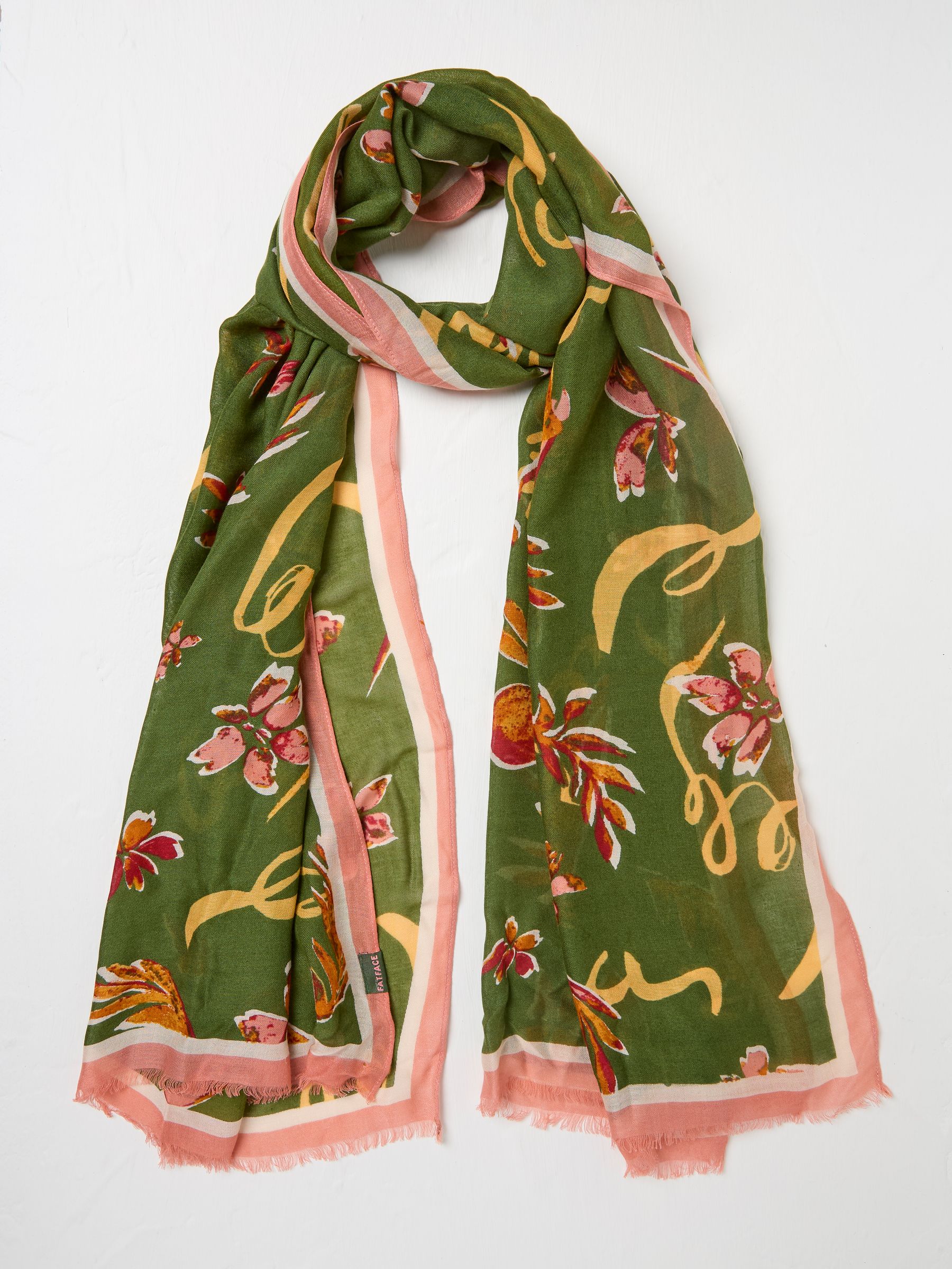 Green Wilding Printed Lightweight Scarf - Image 1 of 2