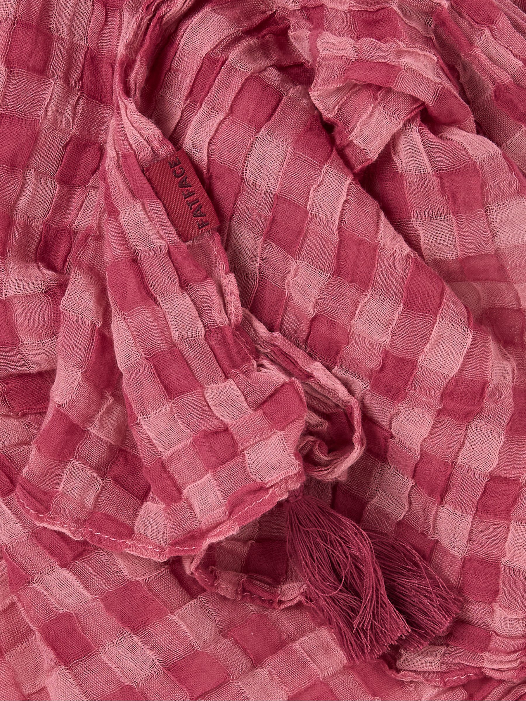Pink 100% Cotton Gingham Lightweight Scarf - Image 2 of 2