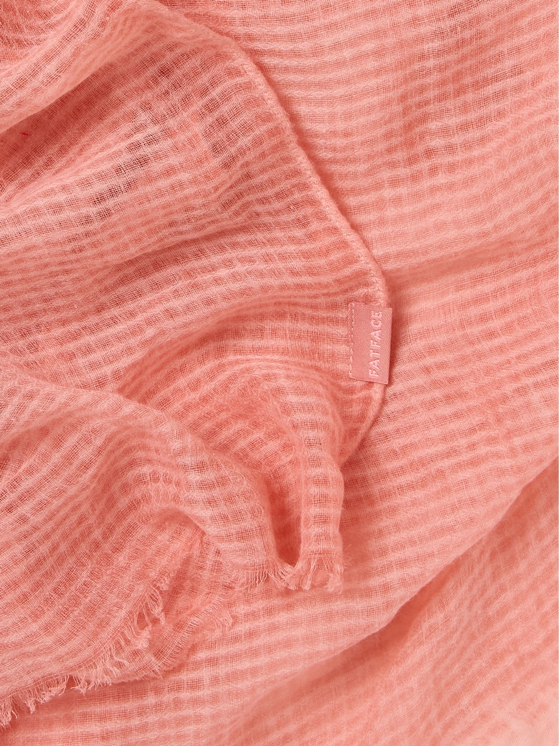 Coral Pink Semi Plain Lightweight Scarf - Image 2 of 2