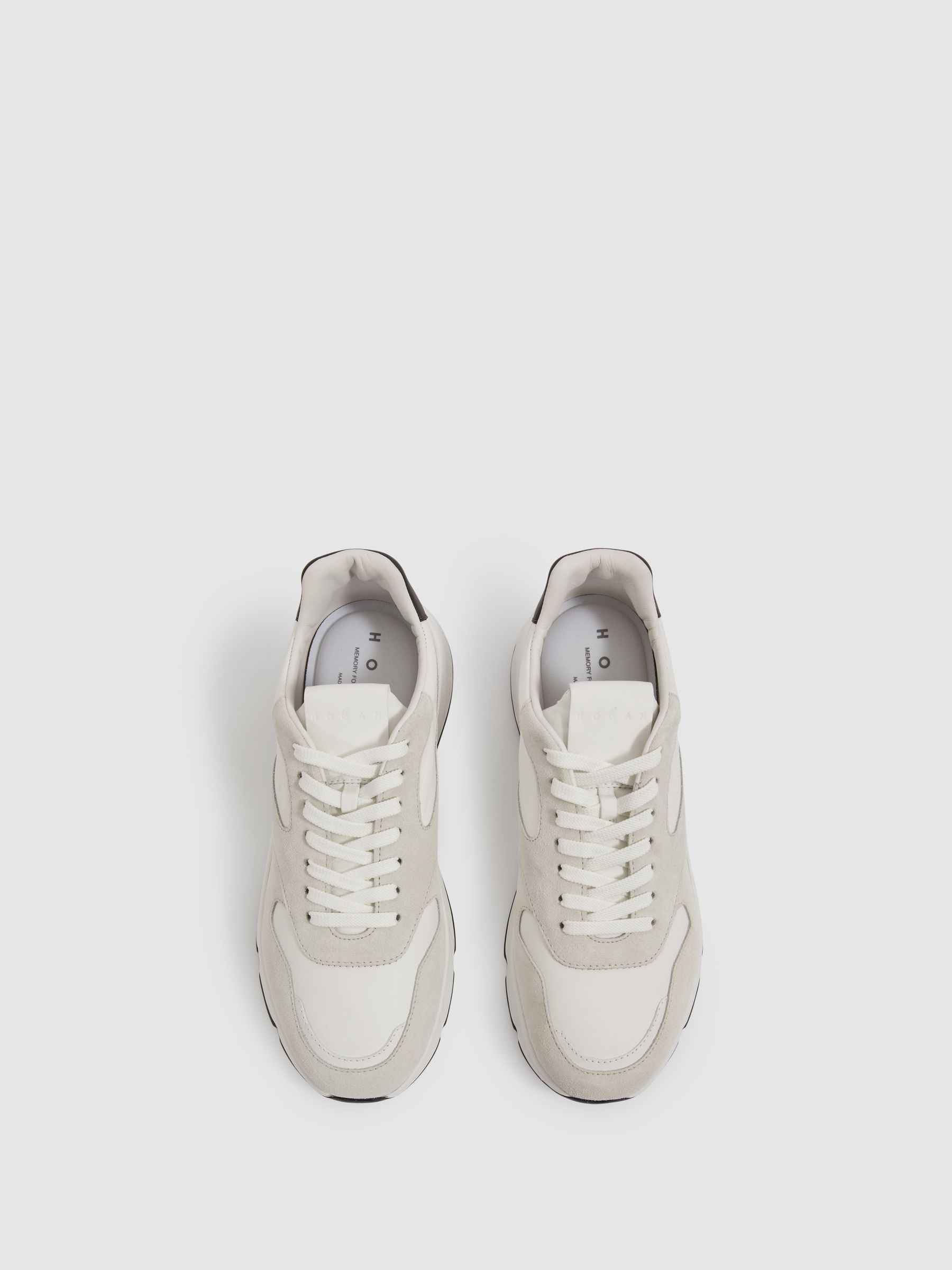 Hogan Suede Technical Trainers in Grey Multi - Image 2 of 4
