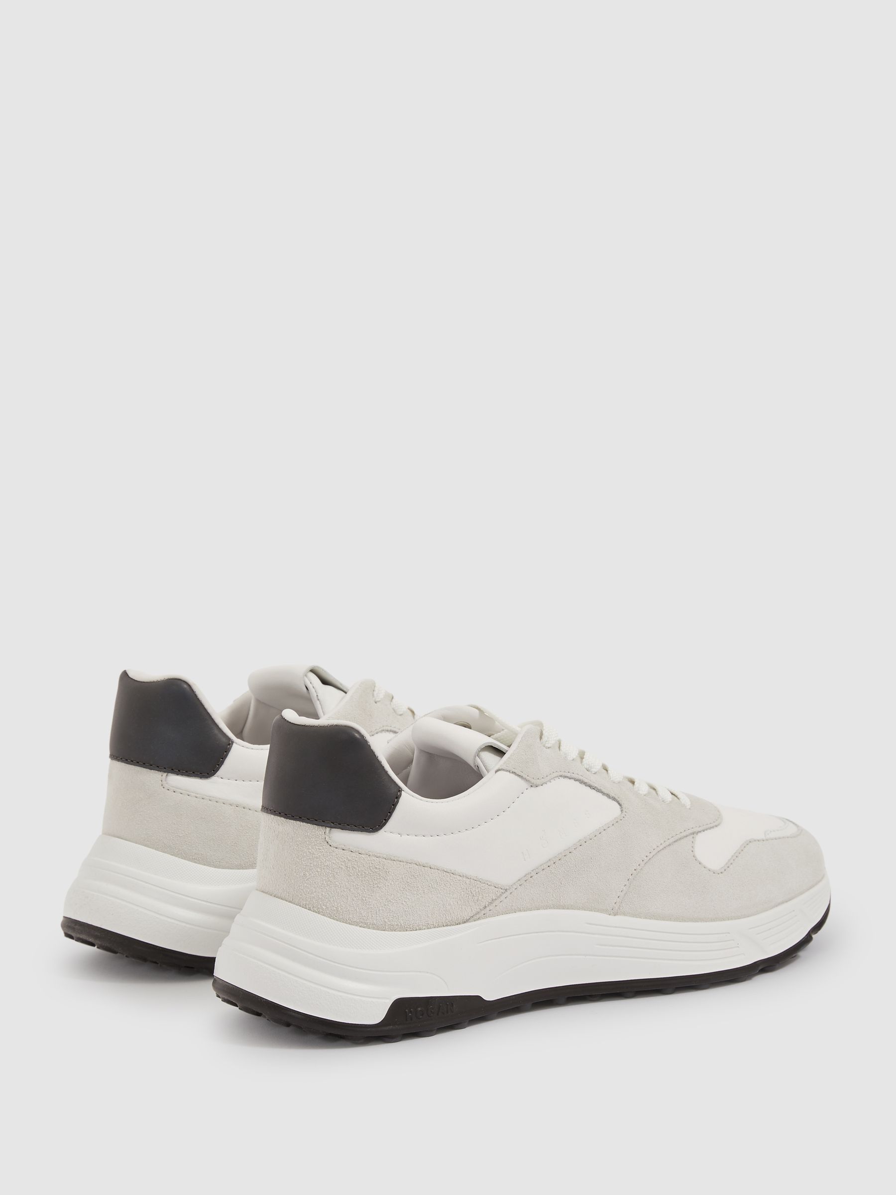 Hogan Suede Technical Trainers in Grey Multi - Image 3 of 4