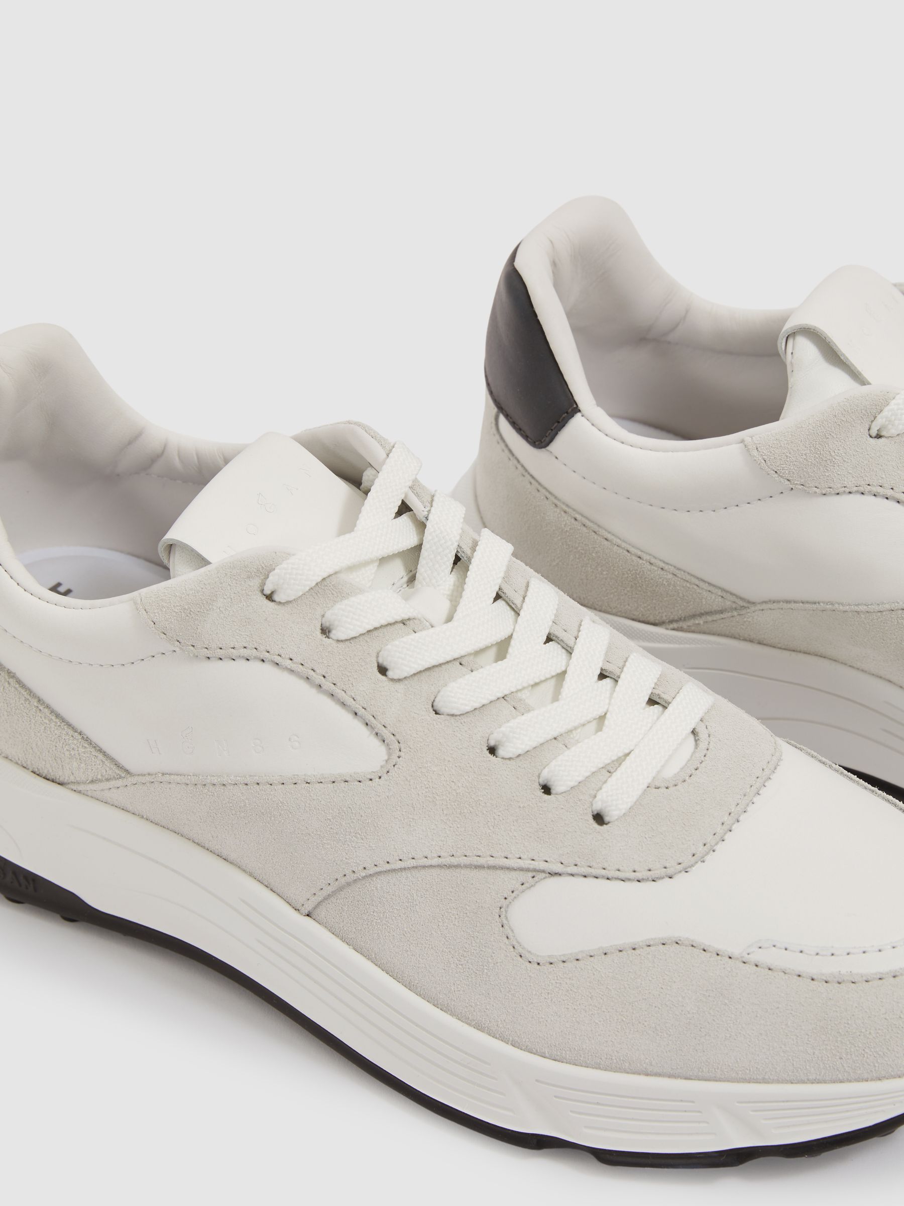 Hogan Suede Technical Trainers in Grey Multi - Image 4 of 4