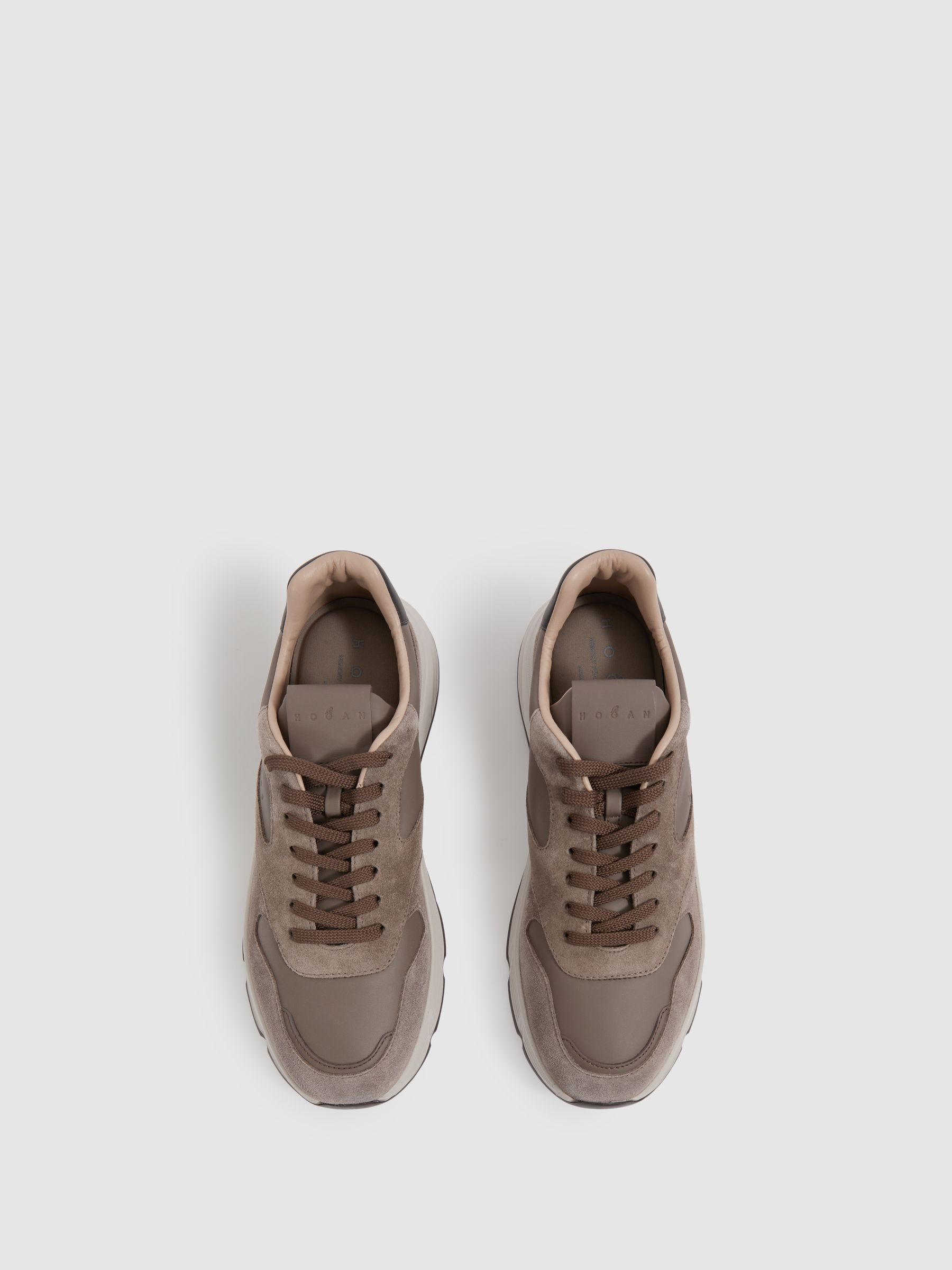 Hogan Suede Technical Trainers in Brown Multi - Image 2 of 4