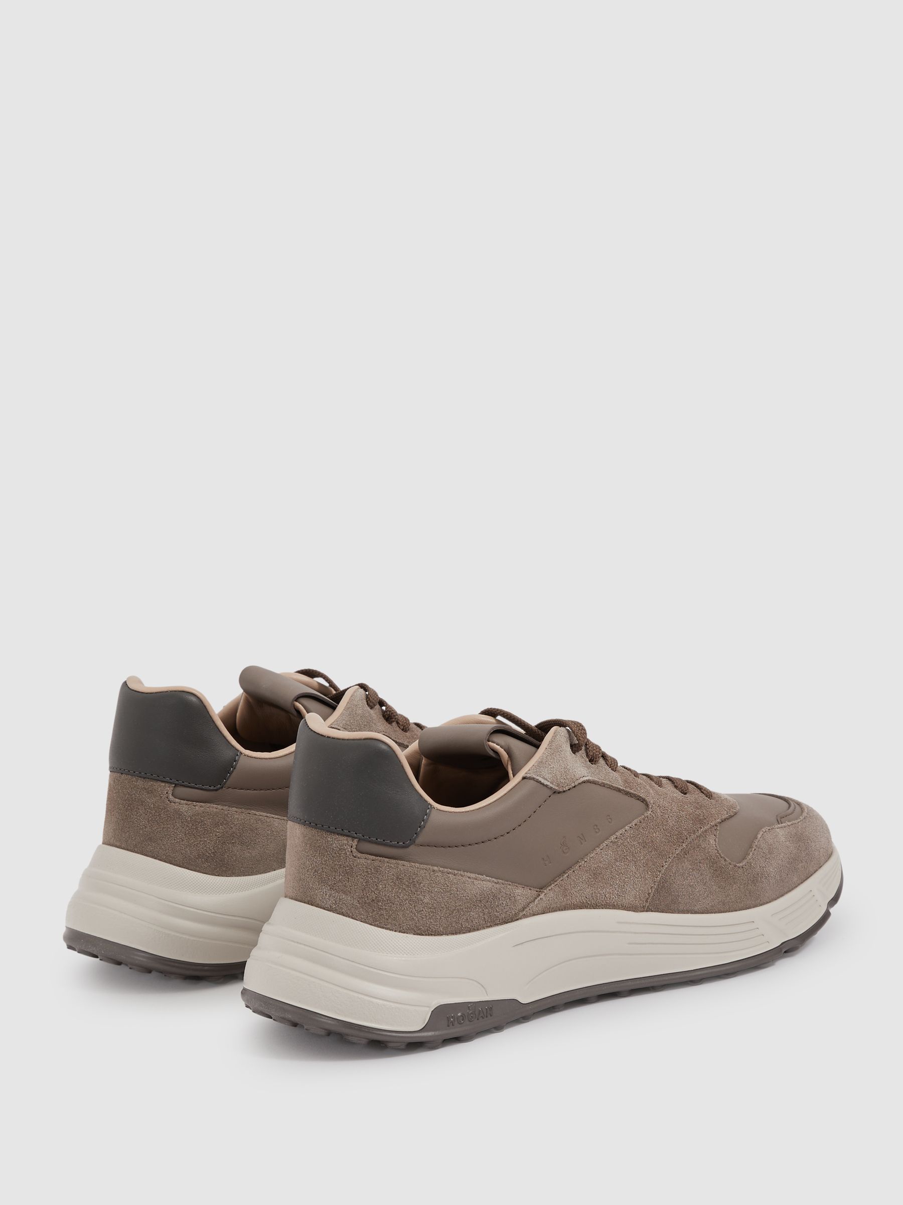 Hogan Suede Technical Trainers in Brown Multi - Image 3 of 4
