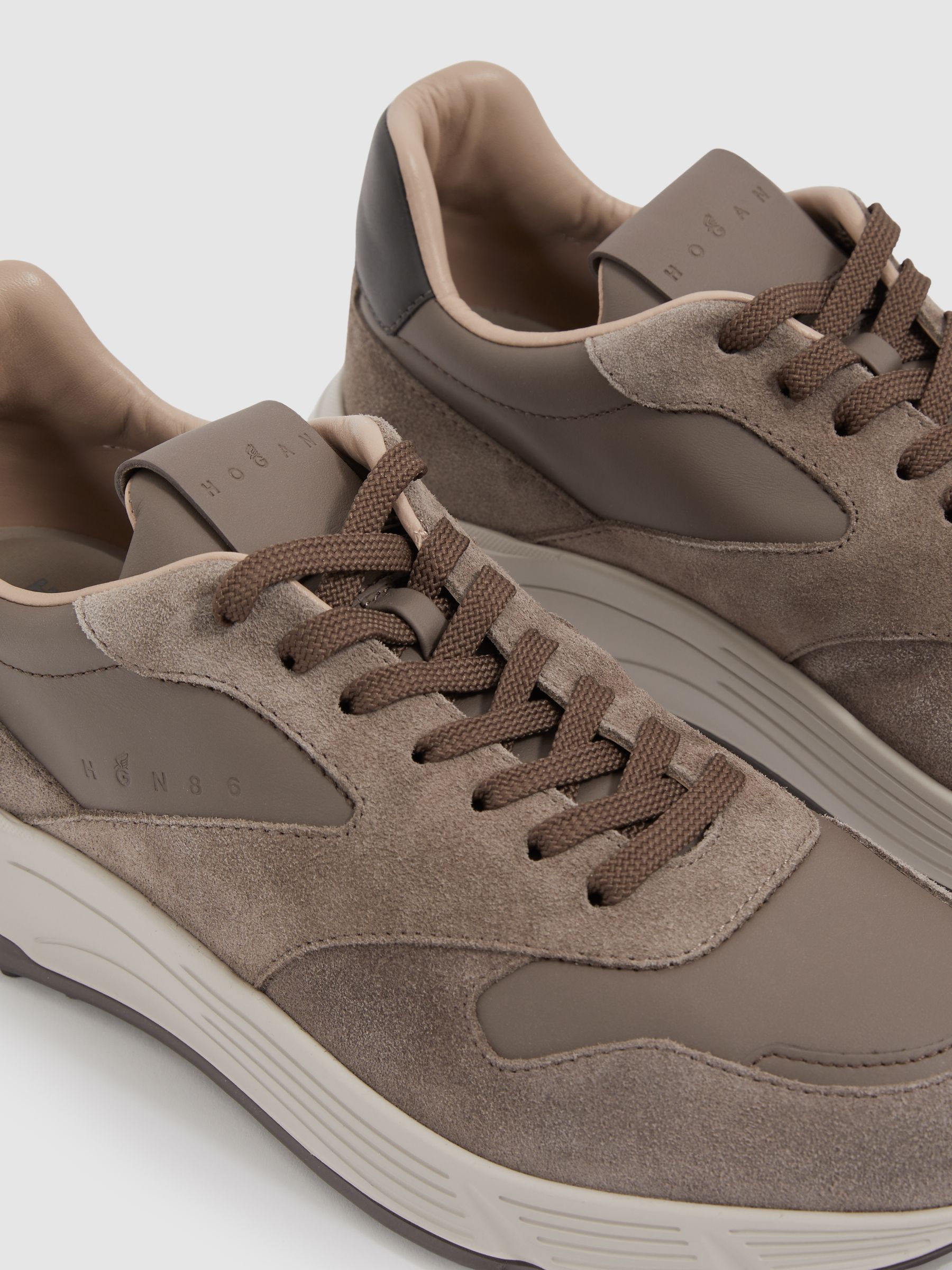 Hogan Suede Technical Trainers in Brown Multi - Image 4 of 4