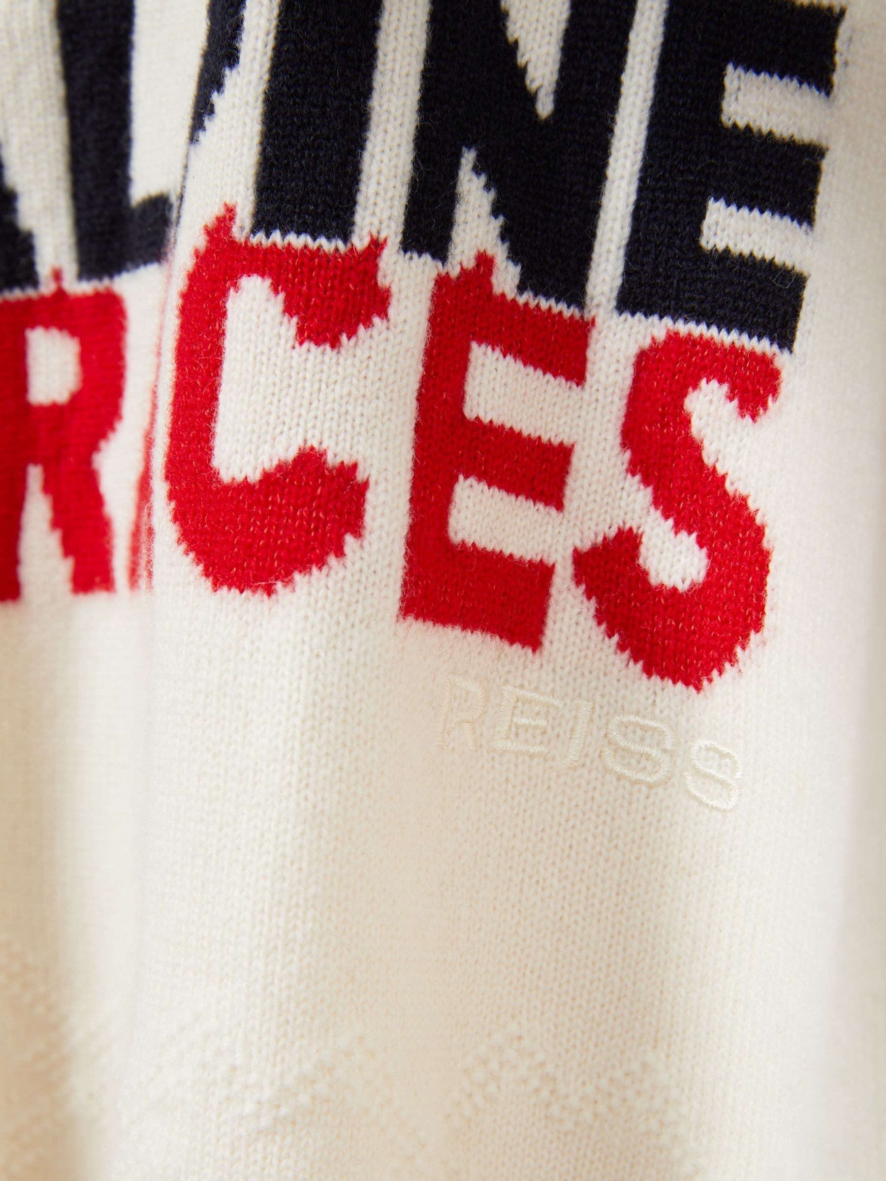 13-14 yrs Wool-Blend Alpine Race-Intarsia Jumper in Off White - Image 4 of 4