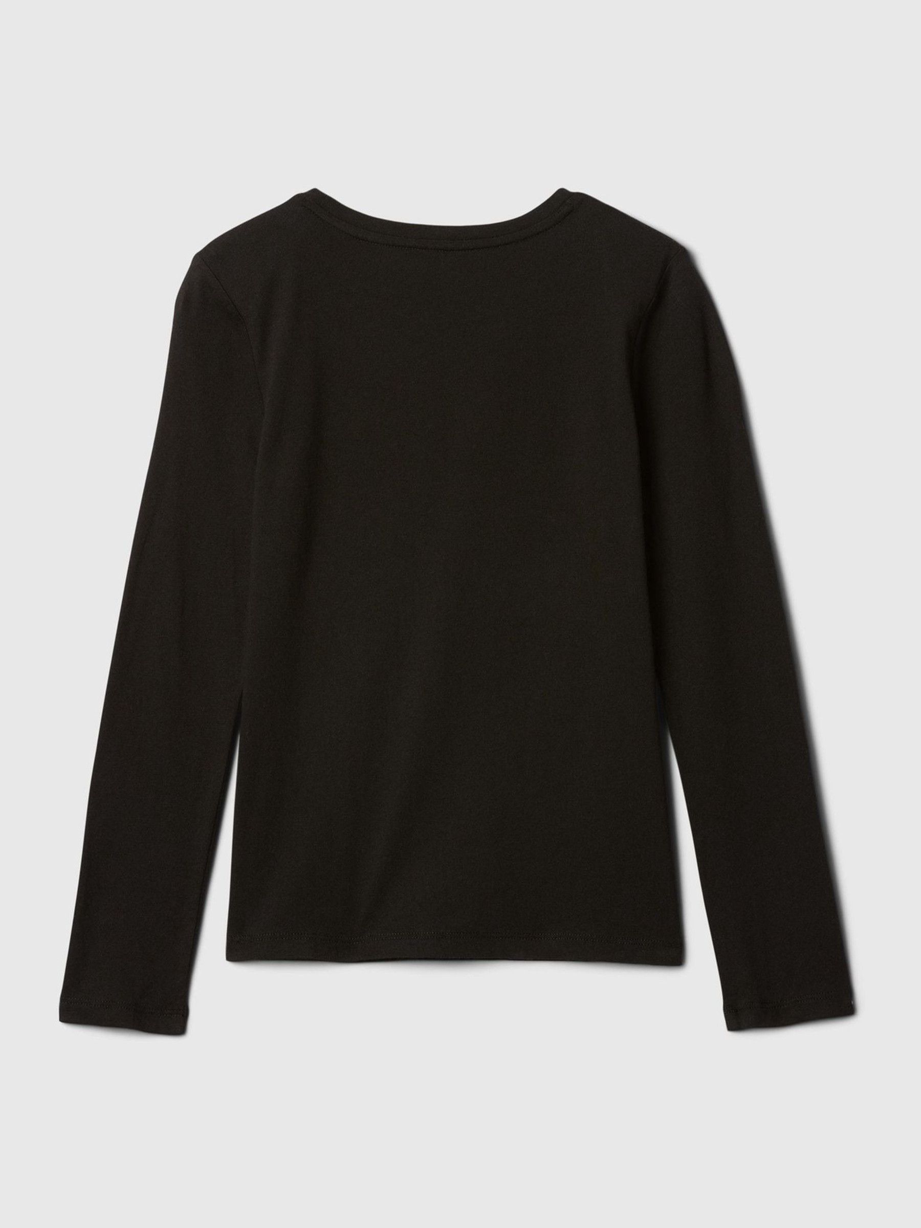 Black Glow In The Dark Halloween Graphic Long Sleeve T-Shirt - Image 3 of 6