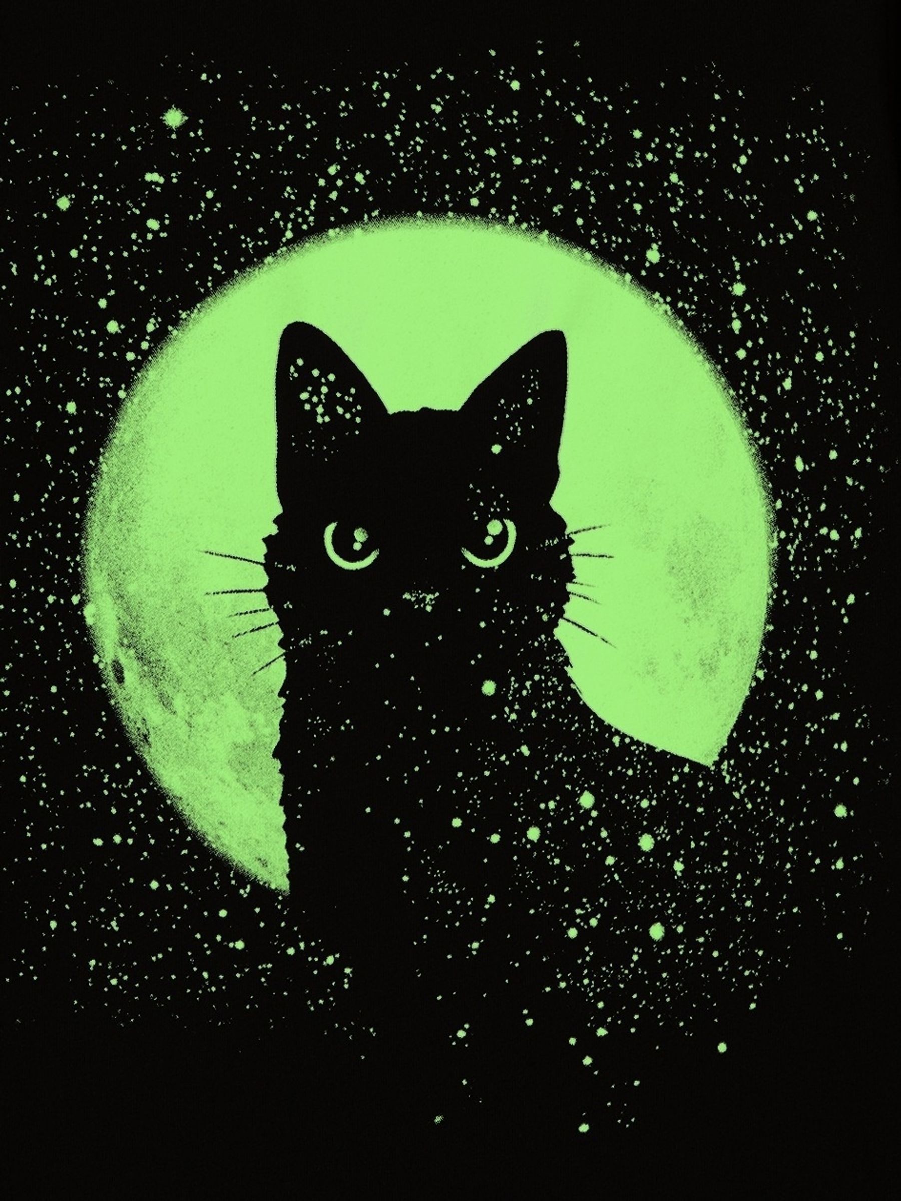 Black Glow In The Dark Halloween Graphic Long Sleeve T-Shirt - Image 5 of 6