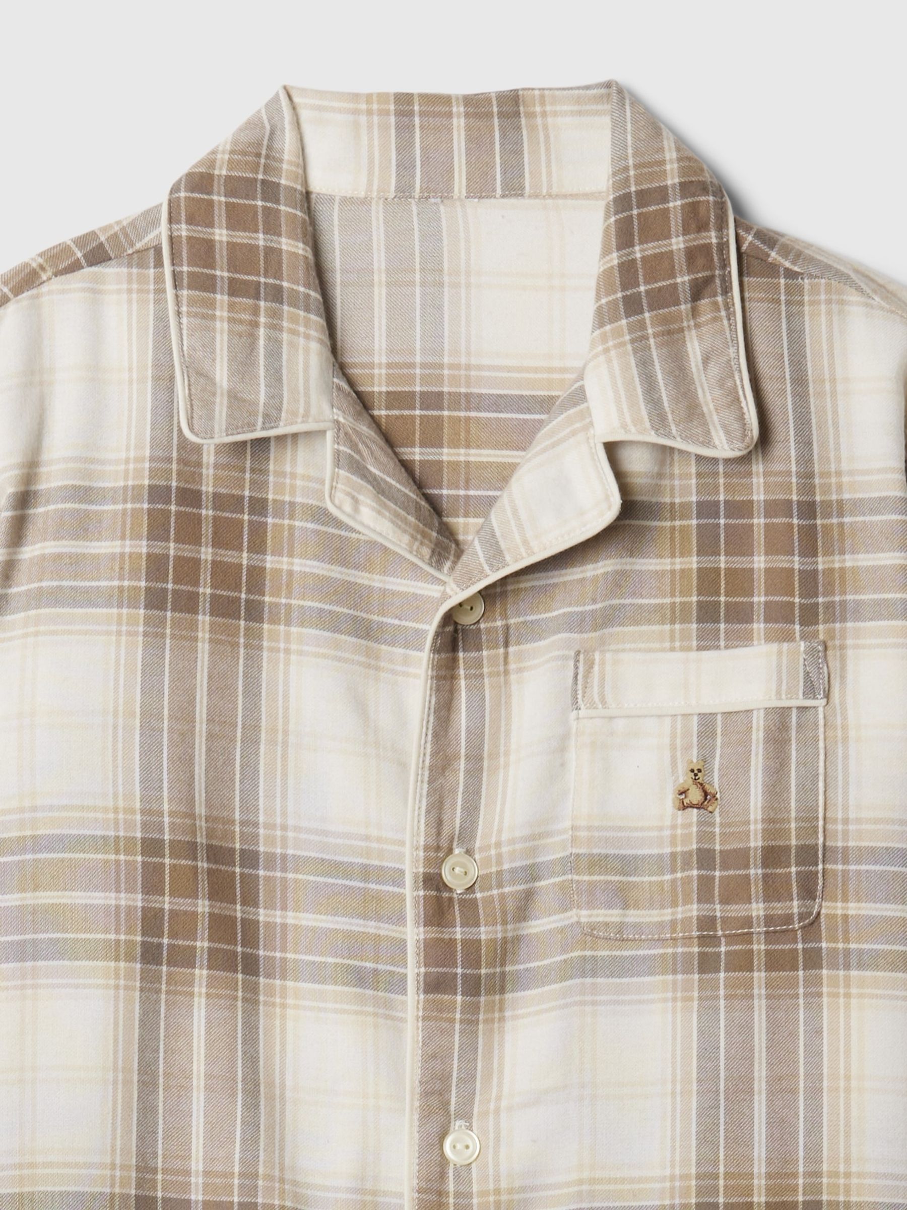 Beige Long Sleeve Flannel Pyjama Set (4-13yrs) - Image 7 of 7