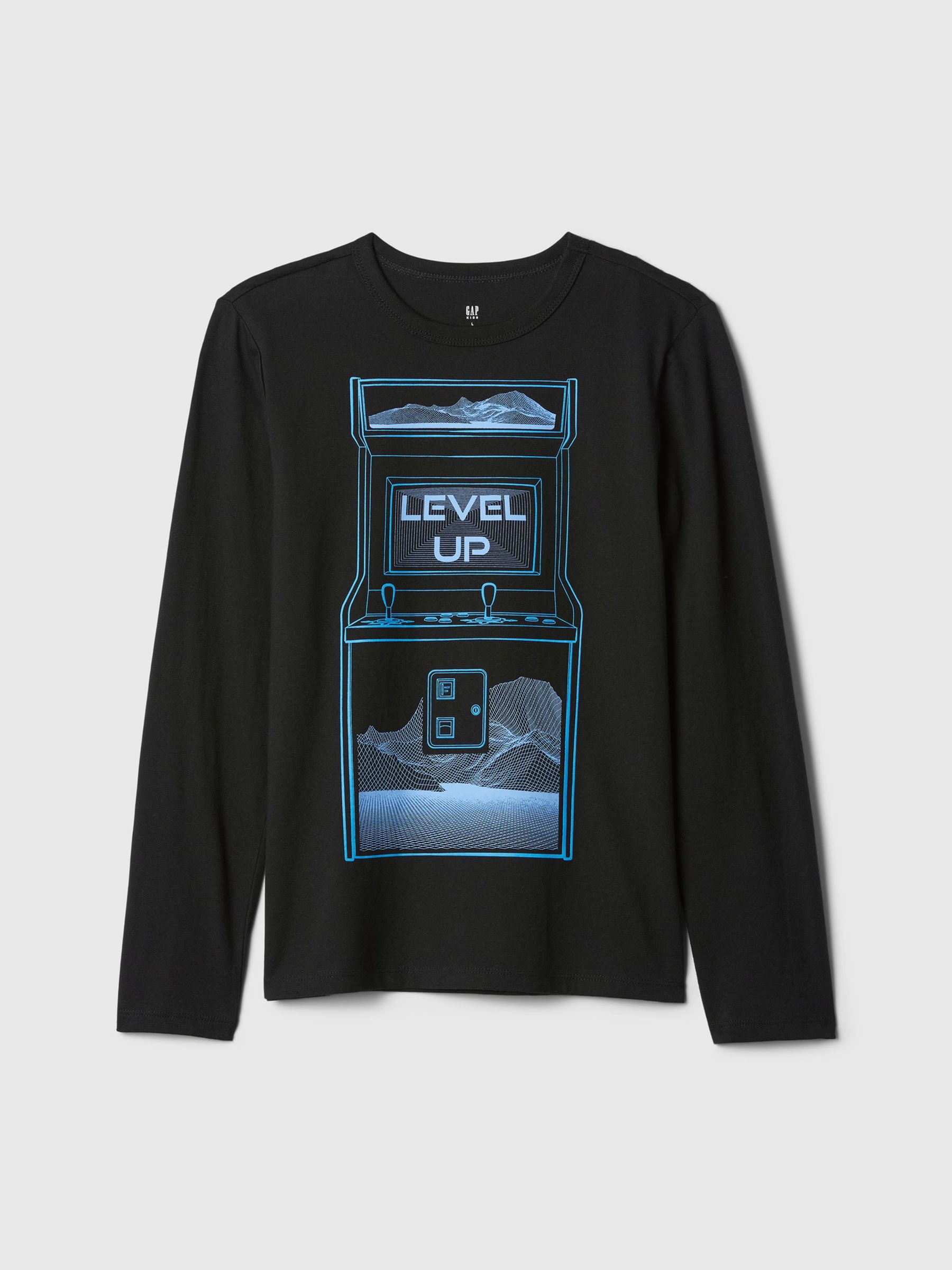Black Long Sleeve Graphic T-Shirt (4-13yrs) - Image 1 of 1