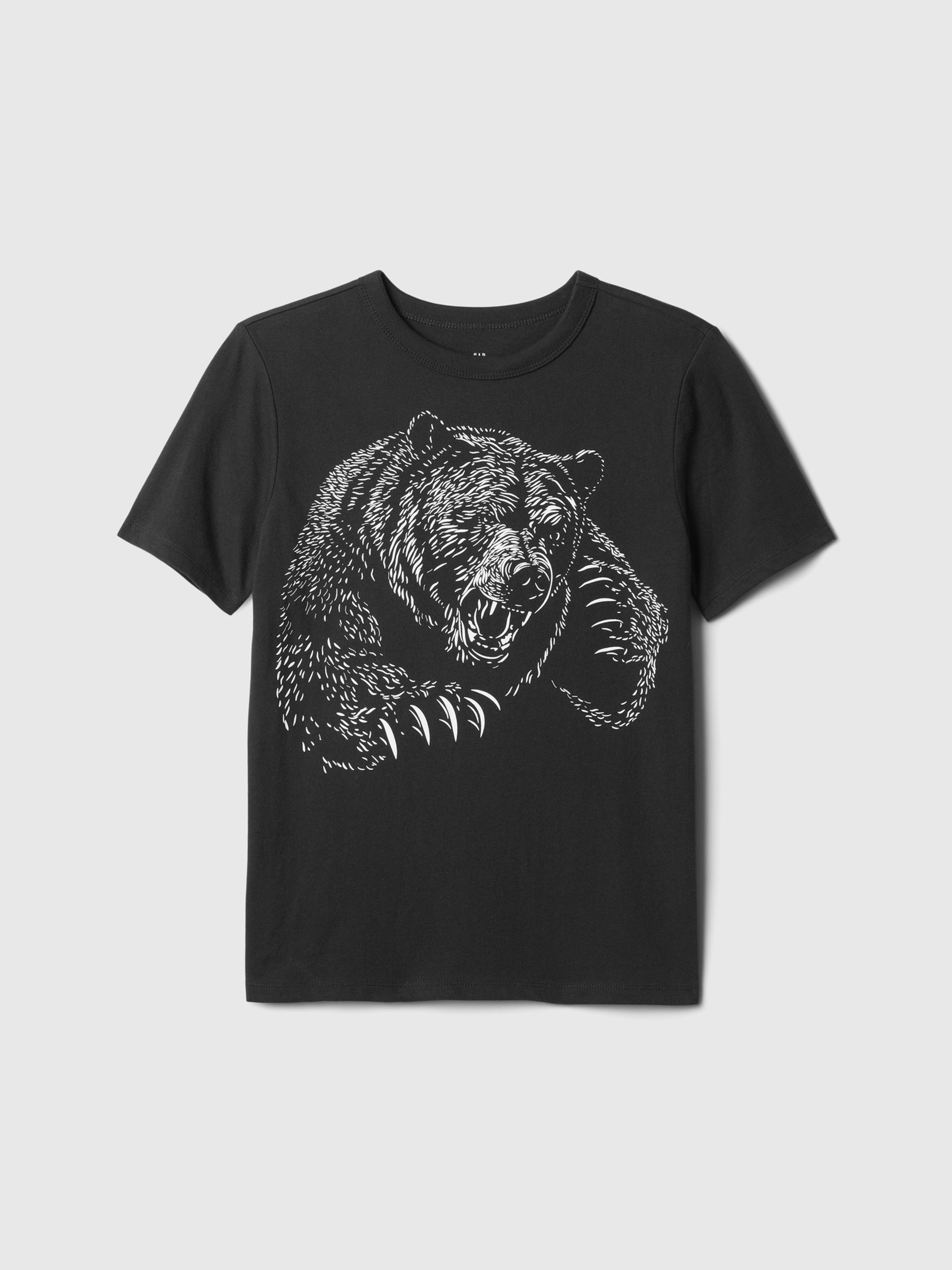 Black Bear Short Sleeve Graphic T-Shirt (4-13yrs) - Image 1 of 1