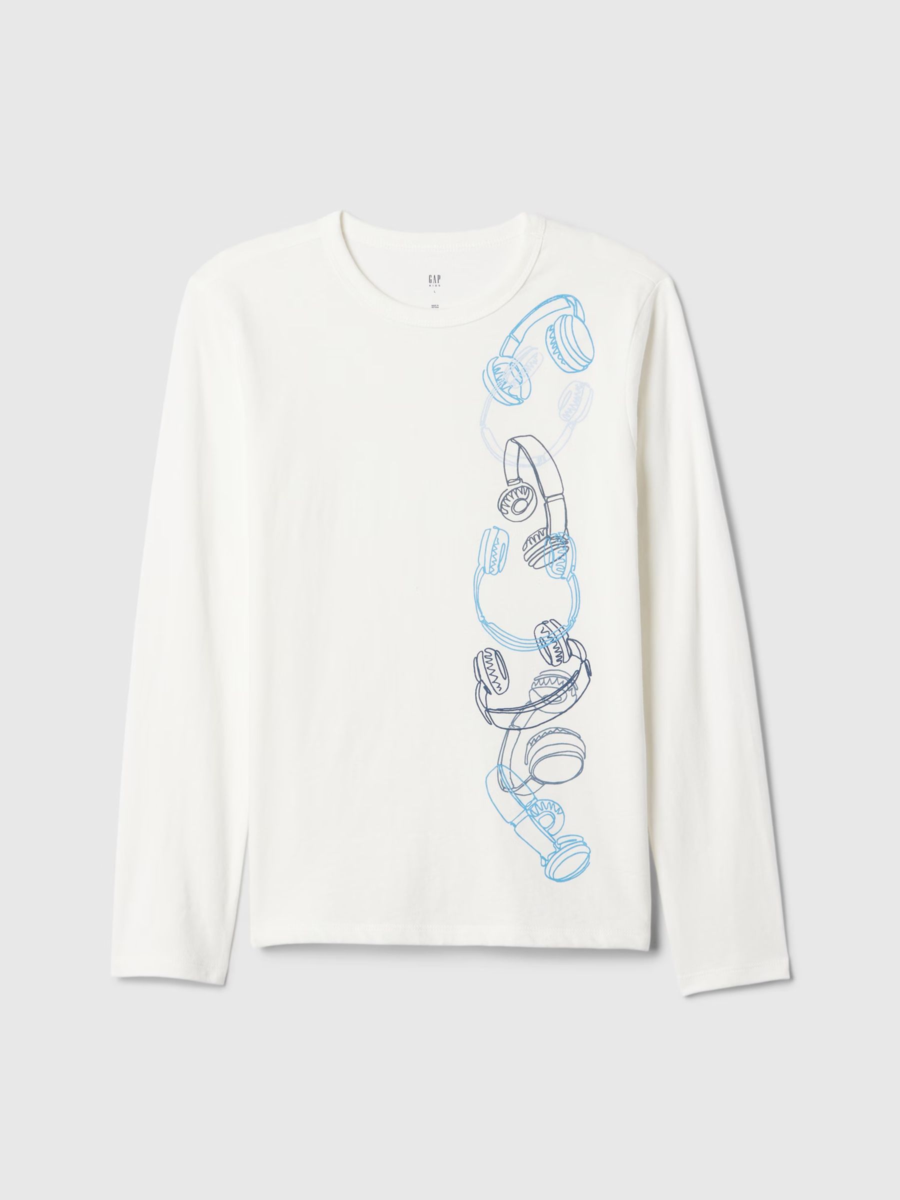 White Football Long Sleeve Graphic T-Shirt (4-13yrs) - Image 1 of 1