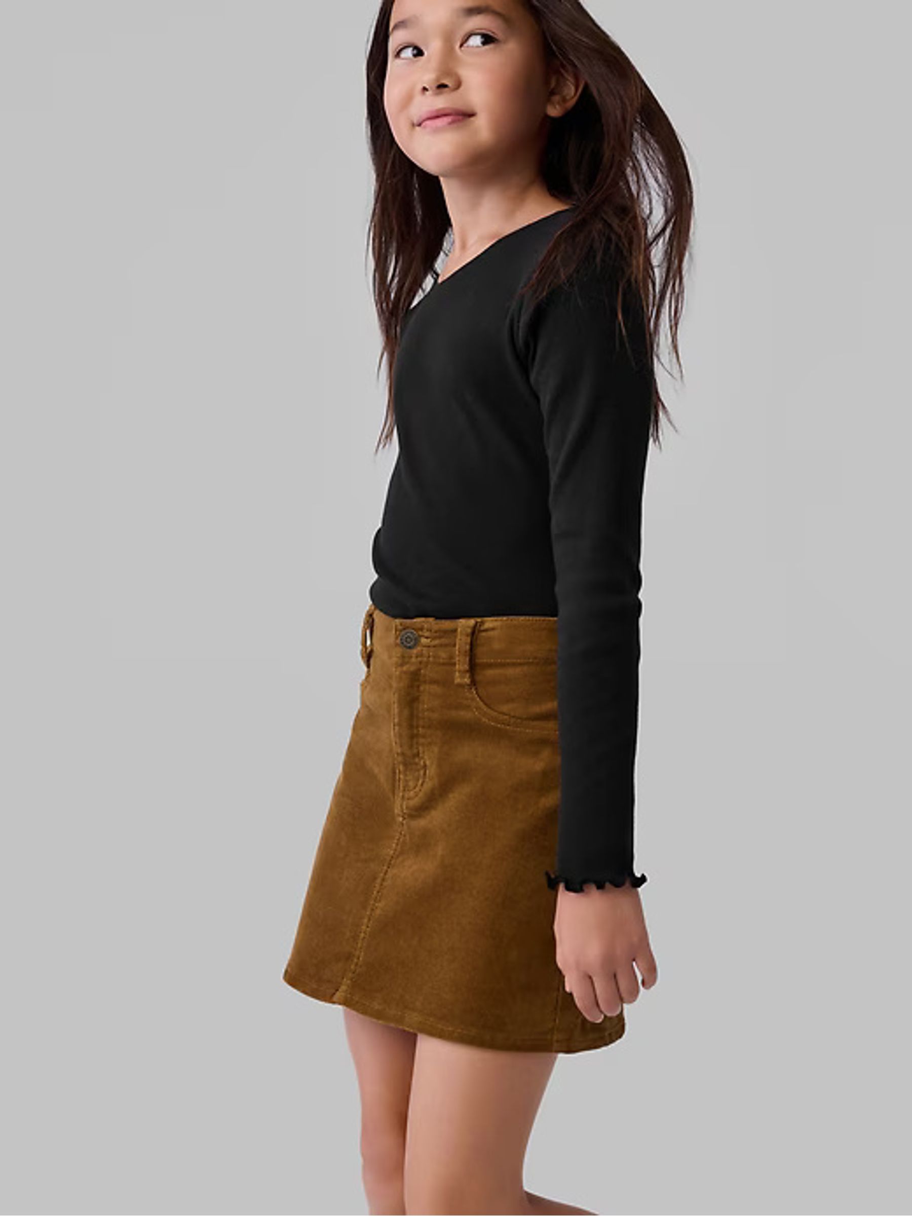 Brown Corduroy Mini Skirt (4-13yrs) - Image 1 of 6