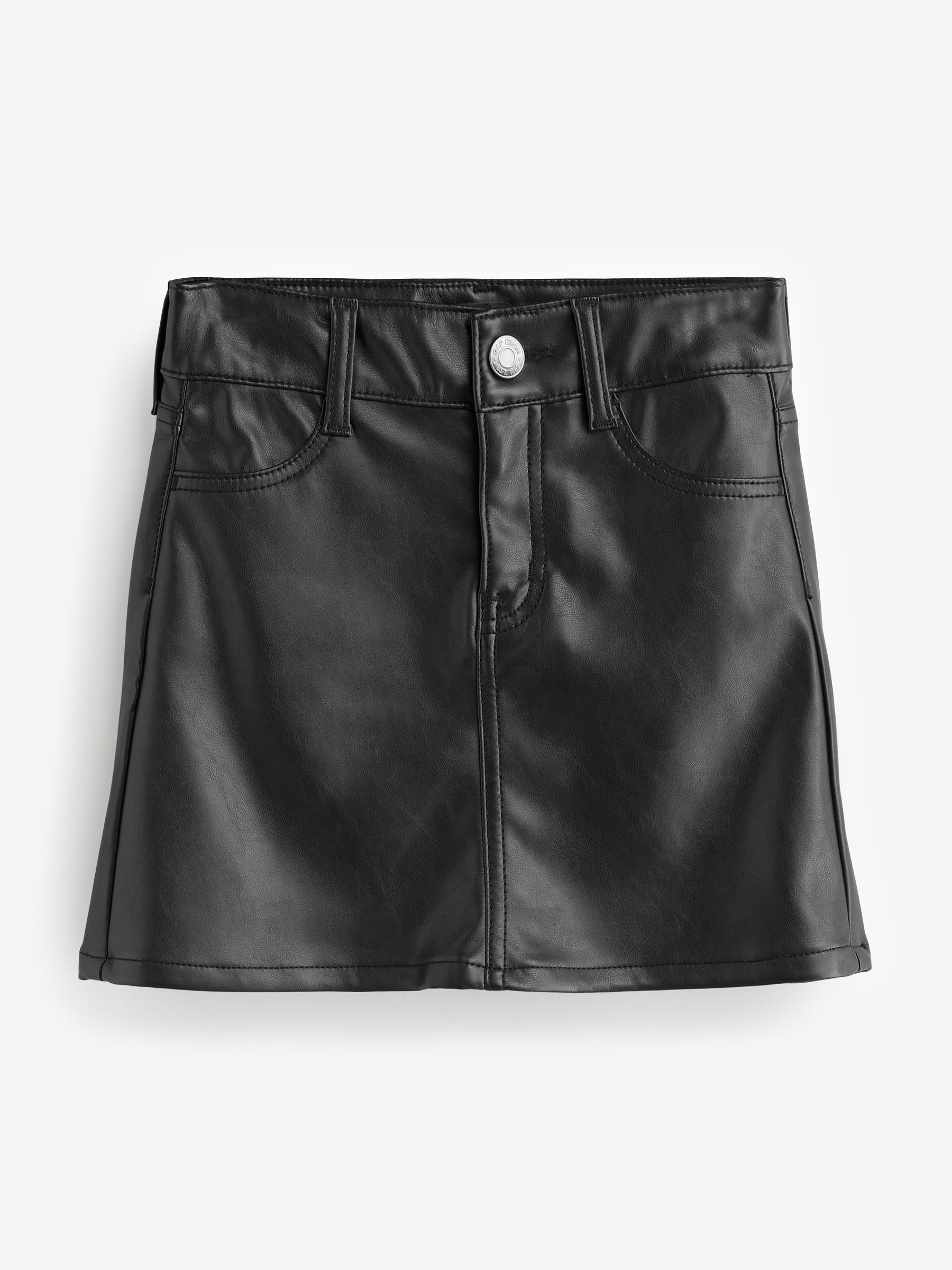 Black Faux Leather Mini Skirt (4-13yrs) - Image 1 of 4